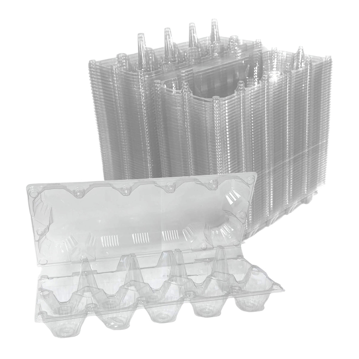 10-Egg Carton - Clear Plastic
