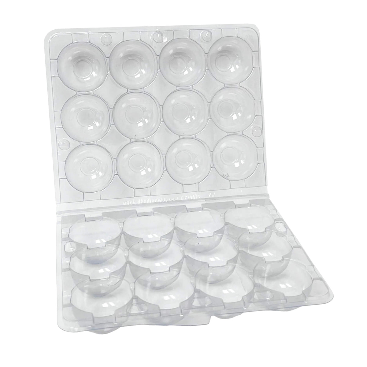 12-Egg Carton (Quail) - Clear Plastic