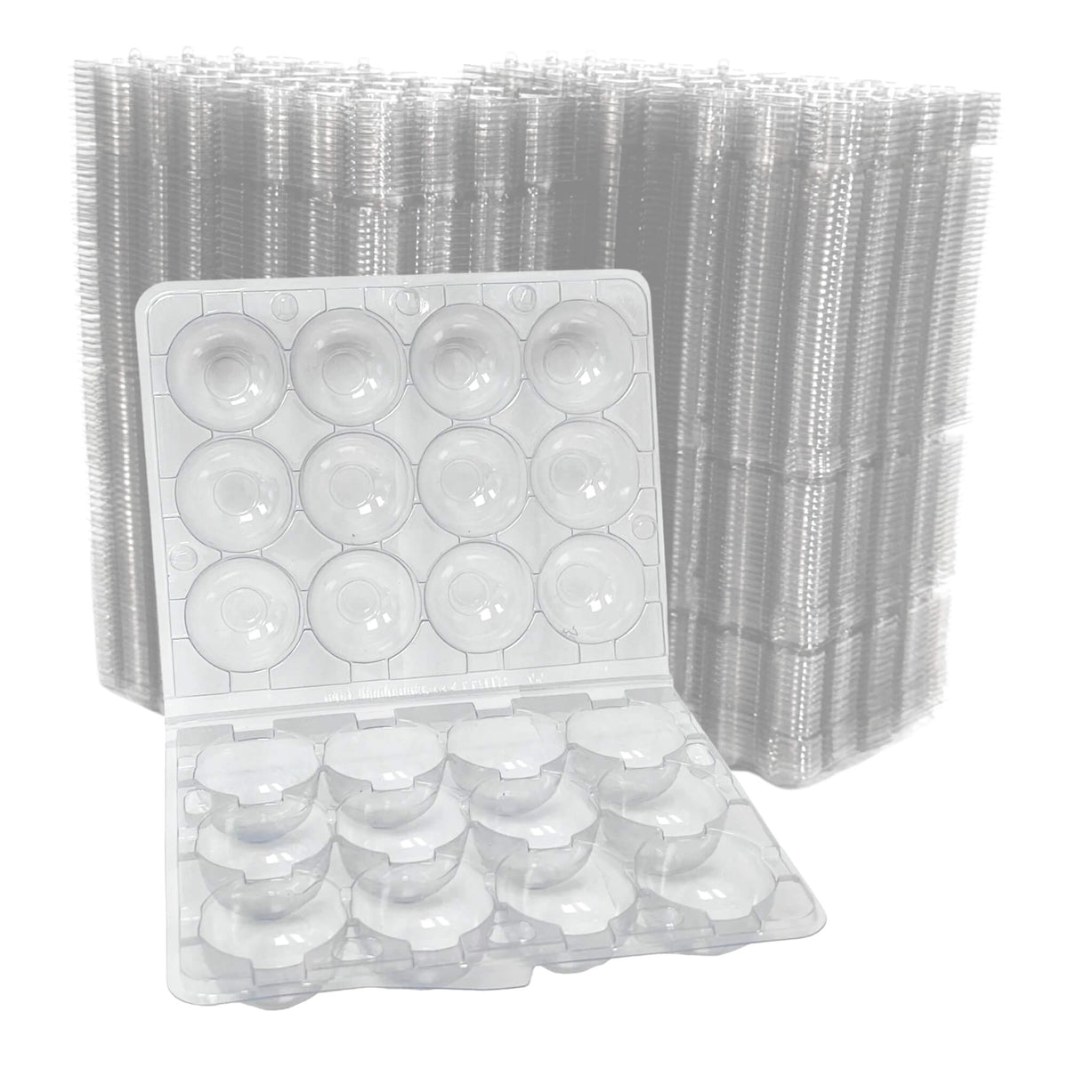 12-Egg Carton (Quail) - Clear Plastic