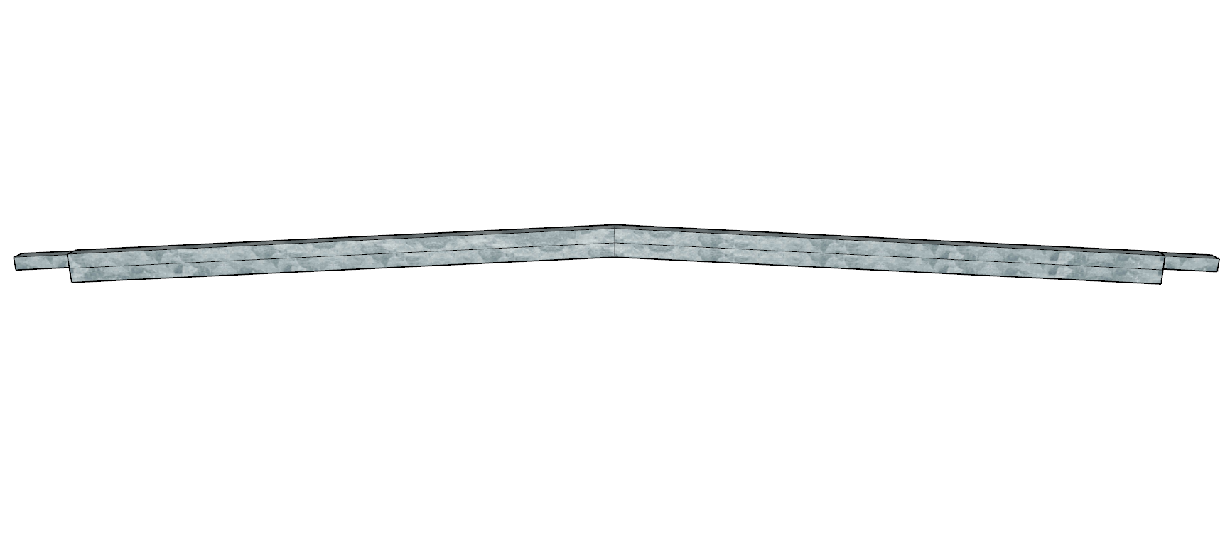Galvanized 10-Foot-Long Gable Roof Truss for Livestock Stall & Barn Panel Systems