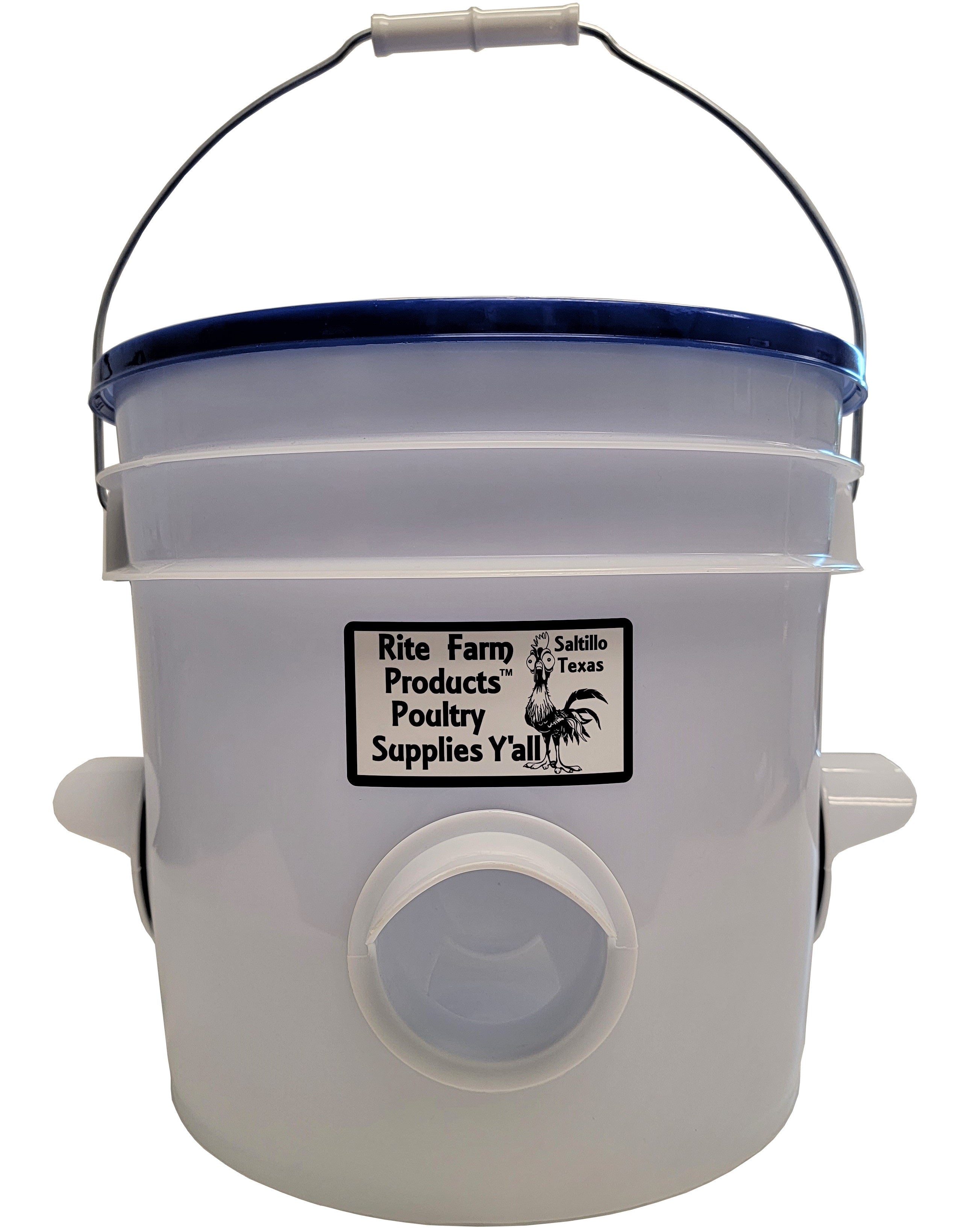 Combo 3.5 Gallon 4 Cup Auto Chicken Drinker & 22 Pound 4 Port Poultry Feeder Set