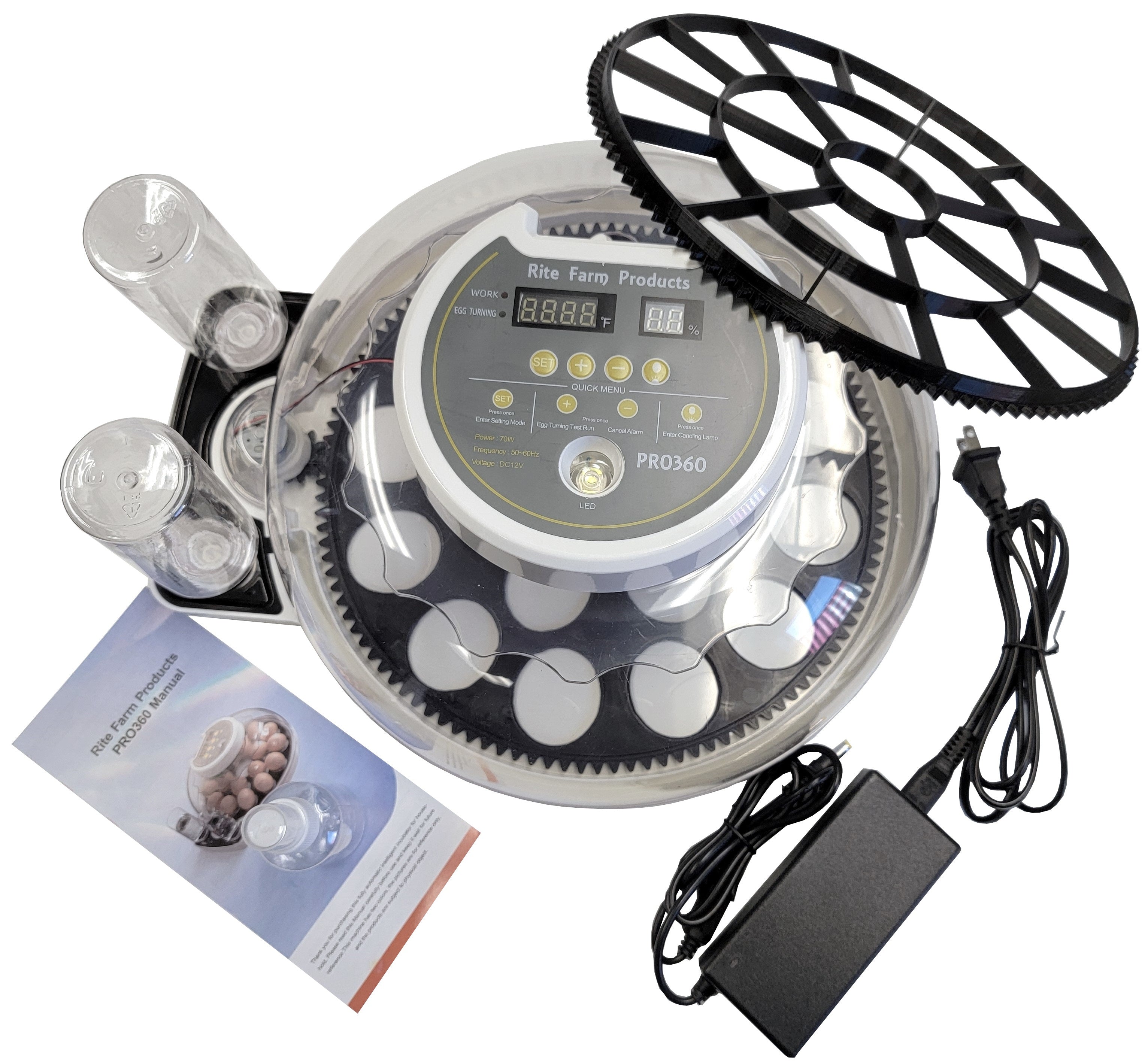 PRO 360 Rite Farm Products 21 Chicken Egg Incubator with 2 Included Egg Turner Trays