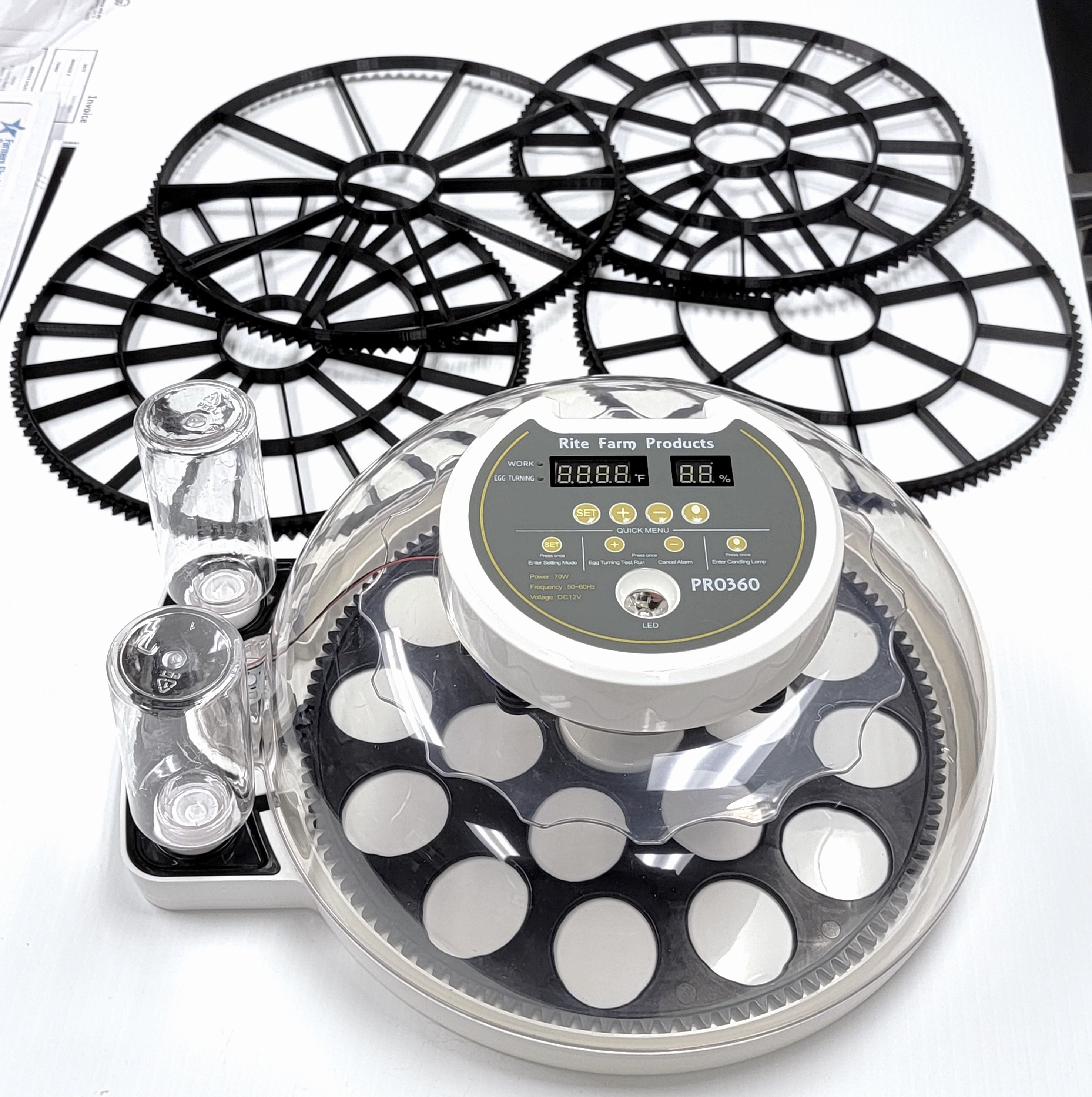 DELUXE PRO 360 Rite Farm Products 21 Chicken Egg Incubator with ALL 5 Included Egg Turner Trays