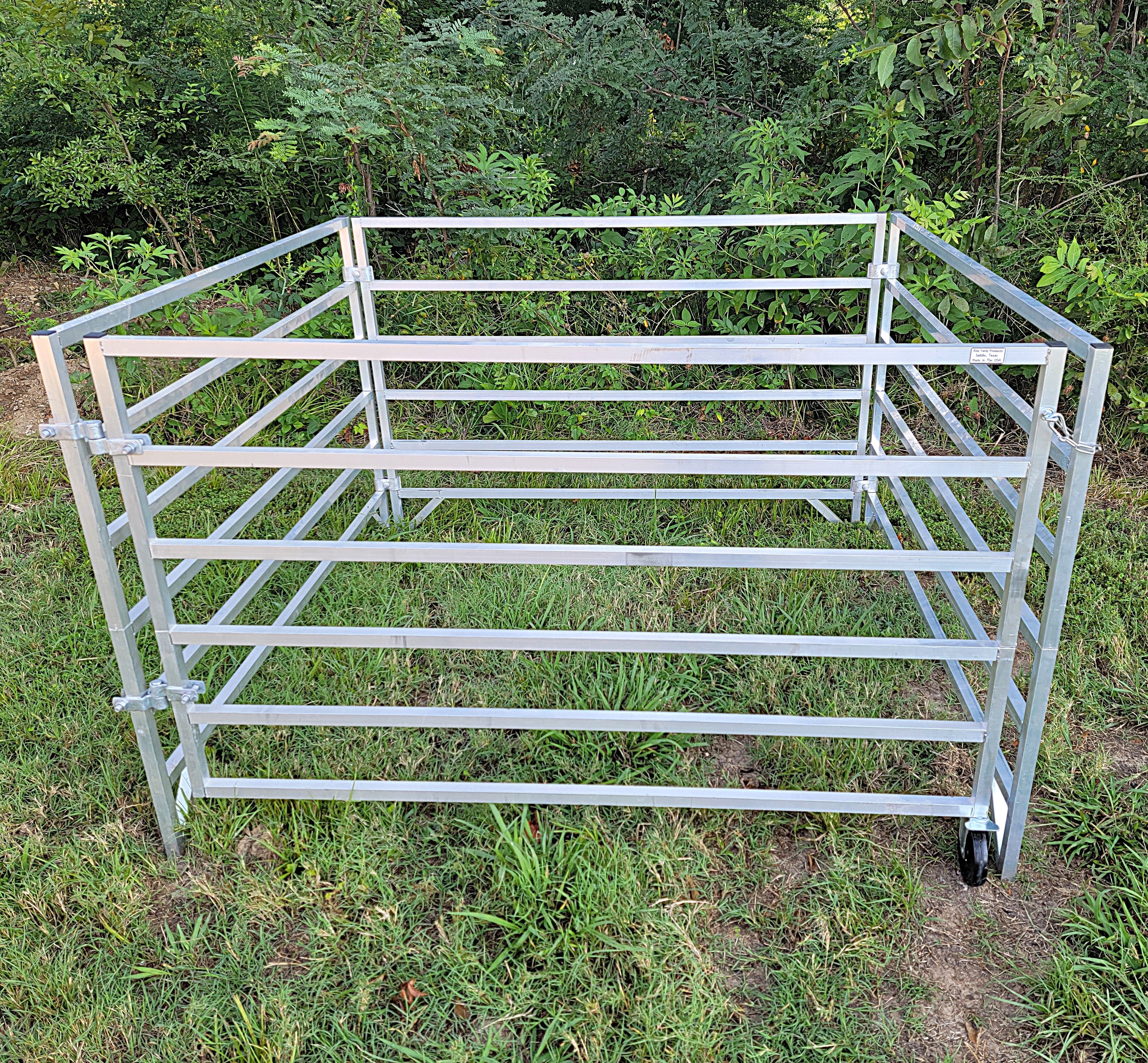 Aluminum 5 Ft X 5 Ft 6 Rail Stater Stall Kit & or Add-On Kit for Sheep & Goats