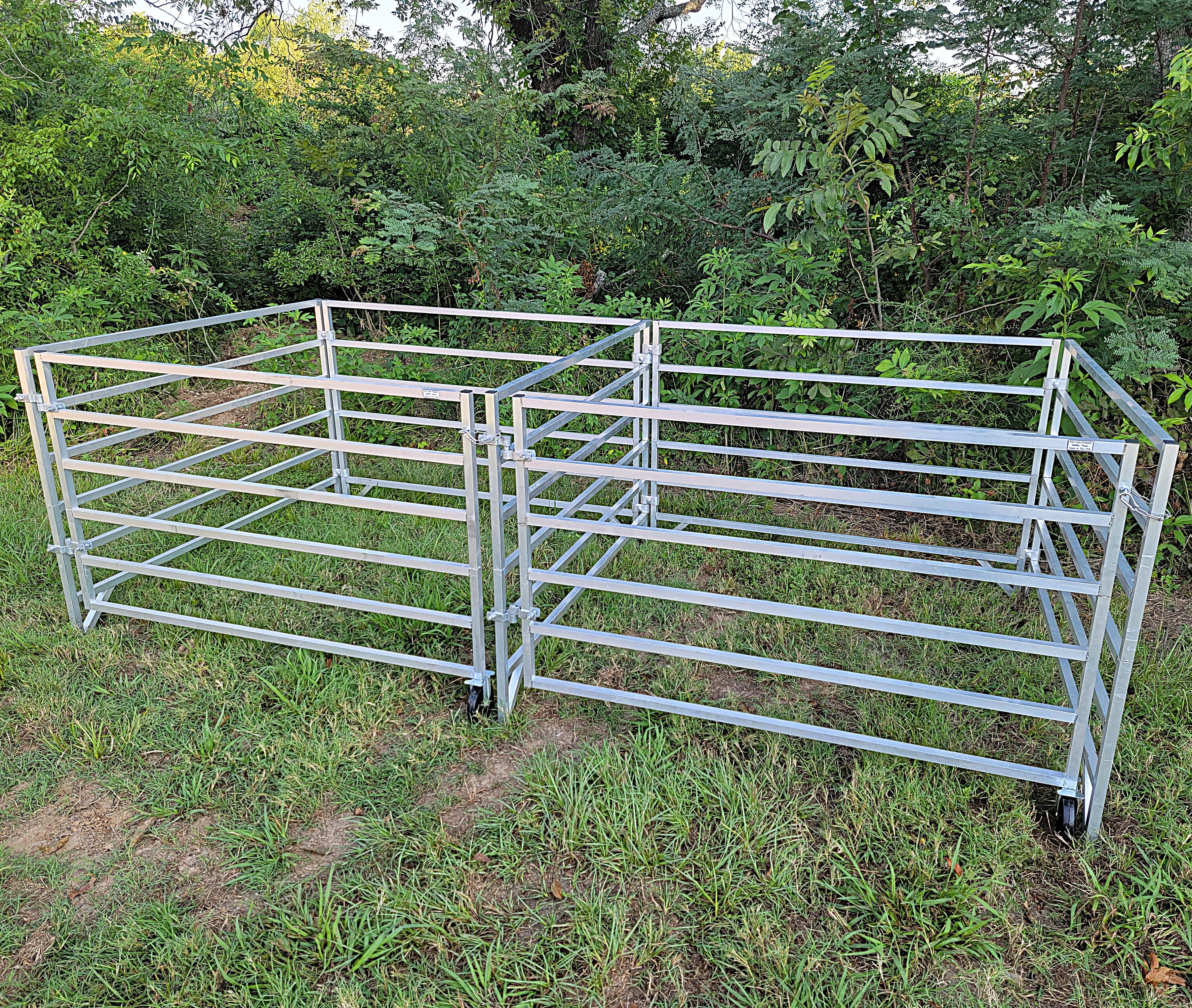 Aluminum 5 Ft X 5 Ft 6 Rail Stater Stall Kit & or Add-On Kit for Sheep & Goats