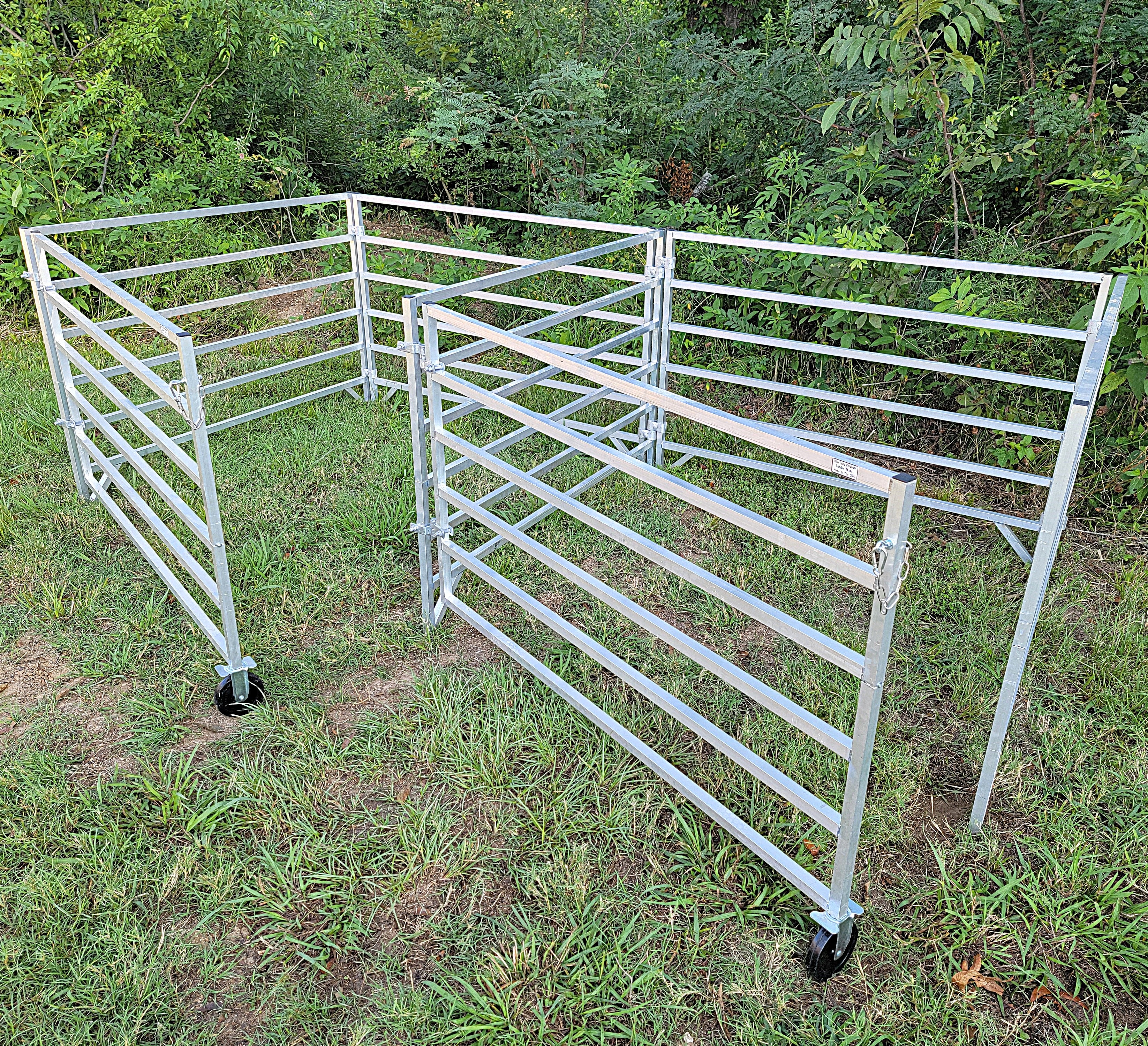 Aluminum 5 Ft X 5 Ft 6 Rail Stater Stall Kit & or Add-On Kit for Sheep & Goats