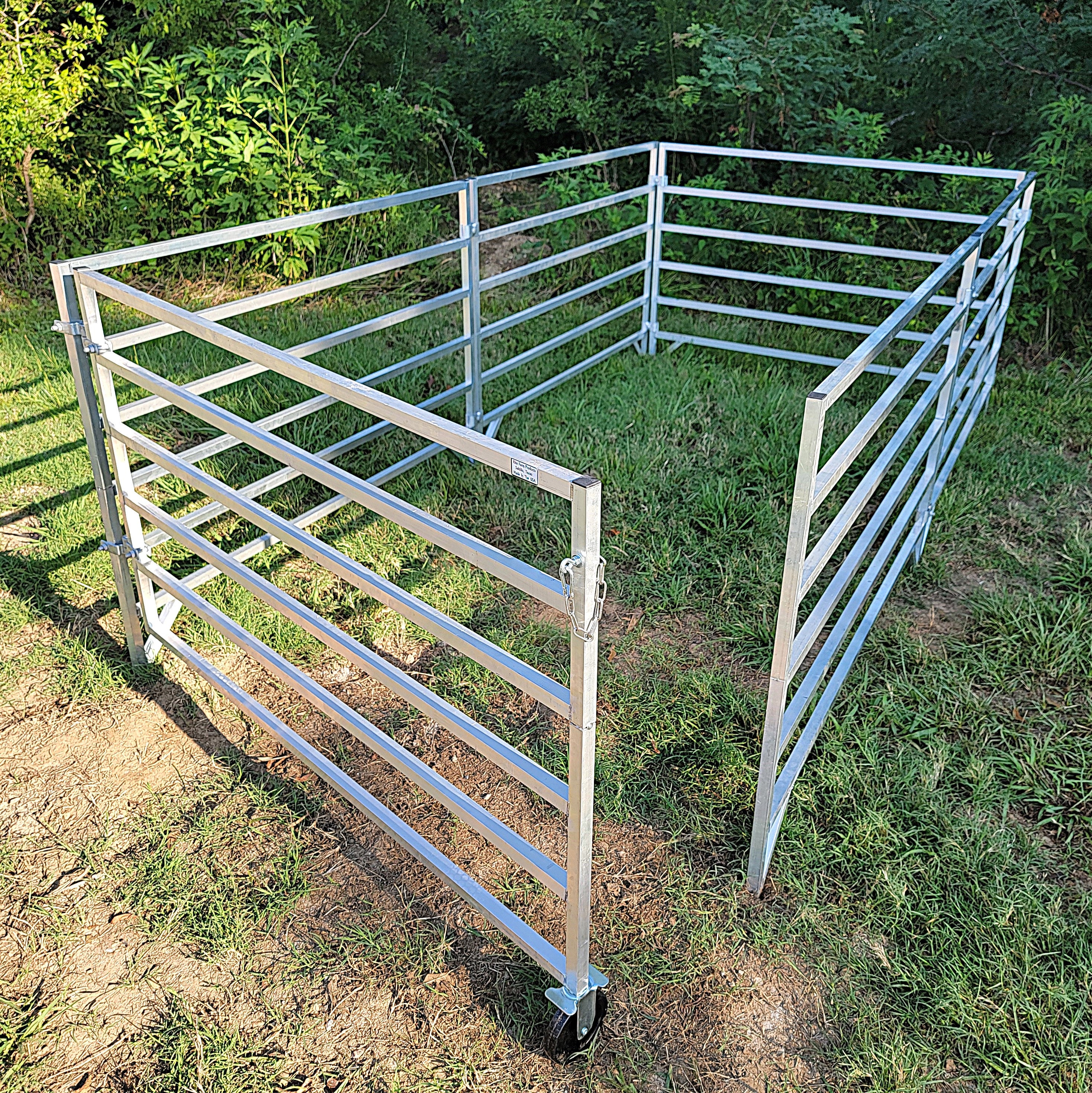 Aluminum 5 Ft X 10 Ft 6 Rail Stall Kit (5 Panels, 1 Gate)