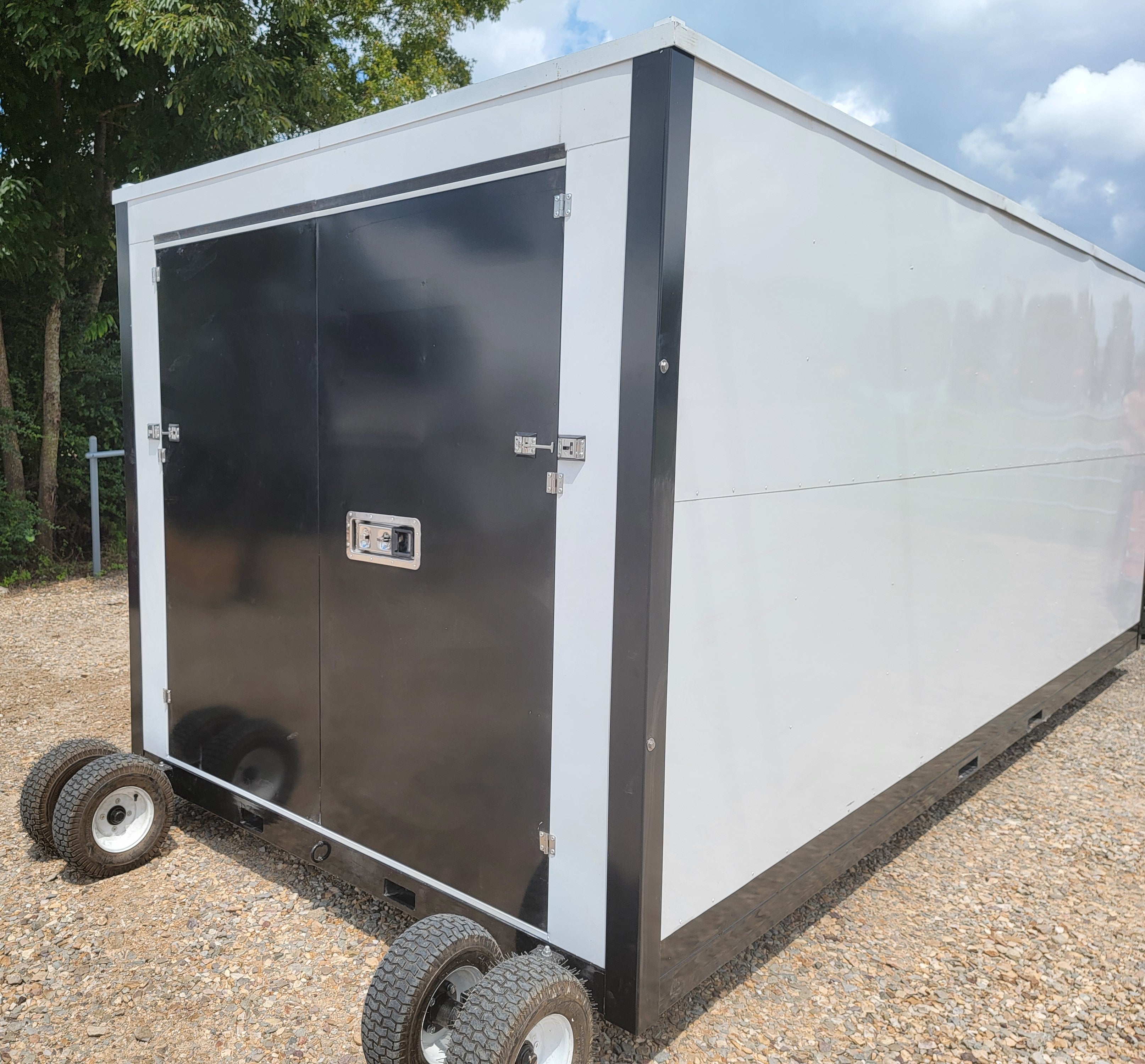 8'x20' Single Door Portable Relocatable Storage Facility Building Container Shed