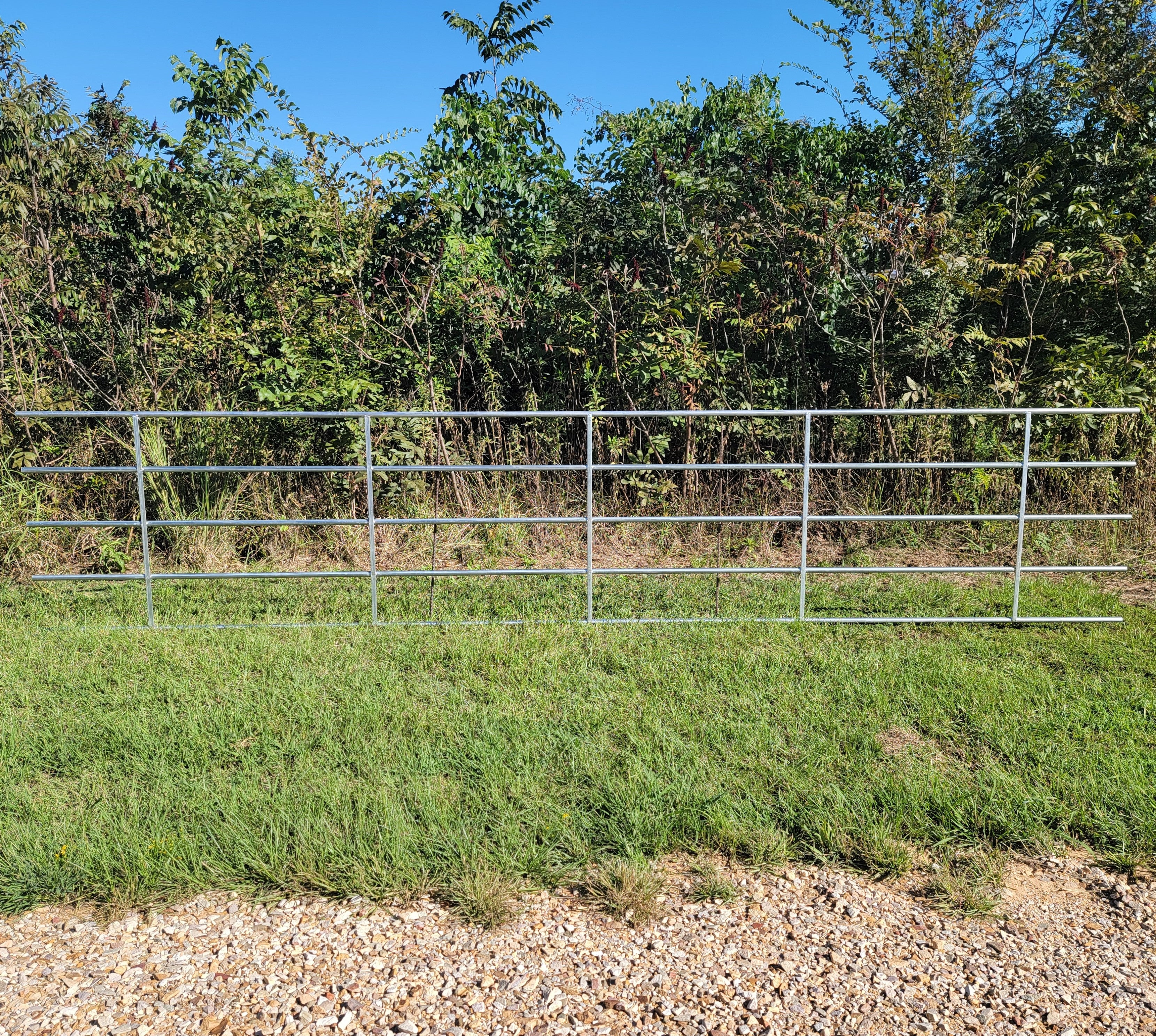 Galvanized 20 Ft Long 5 Rail Continuous Fencing Panel