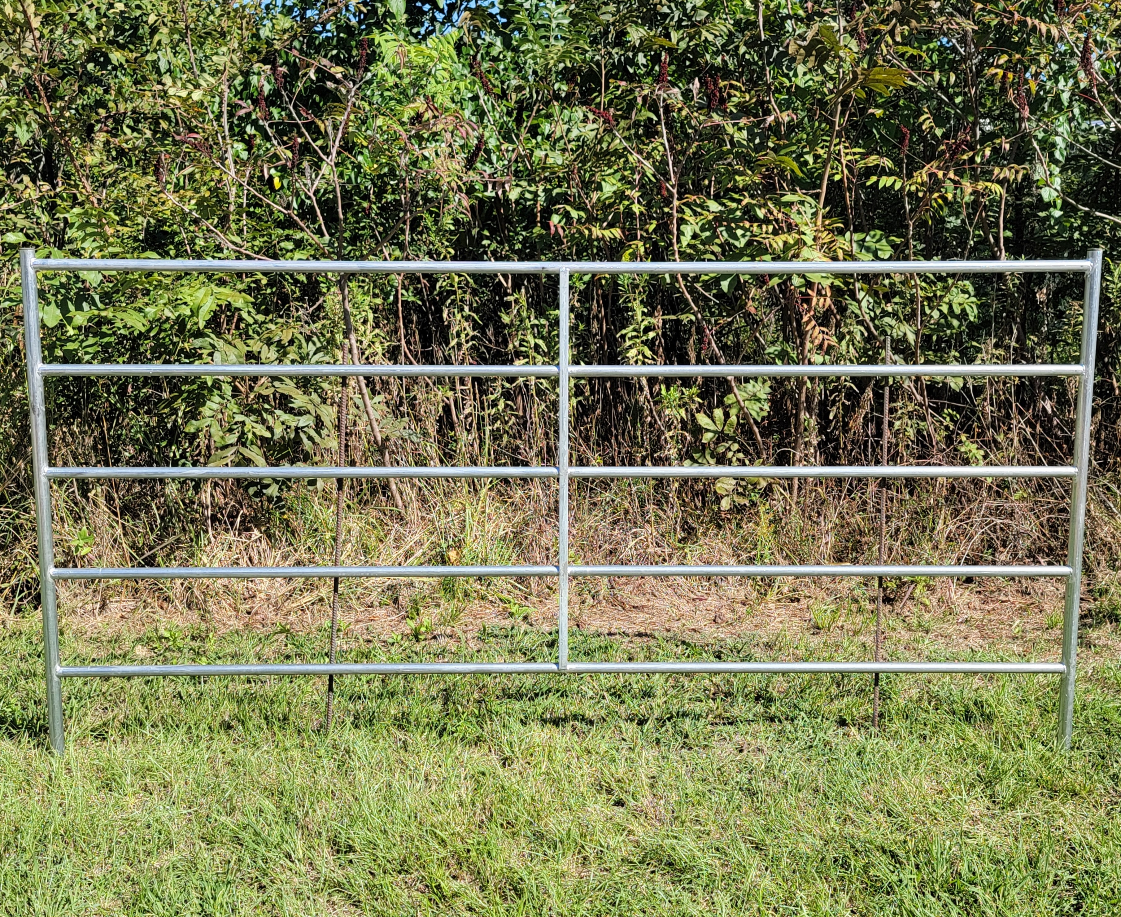 Galvanized 10 Ft Long by 5 Ft Tall 5 Rail Livestock Panel