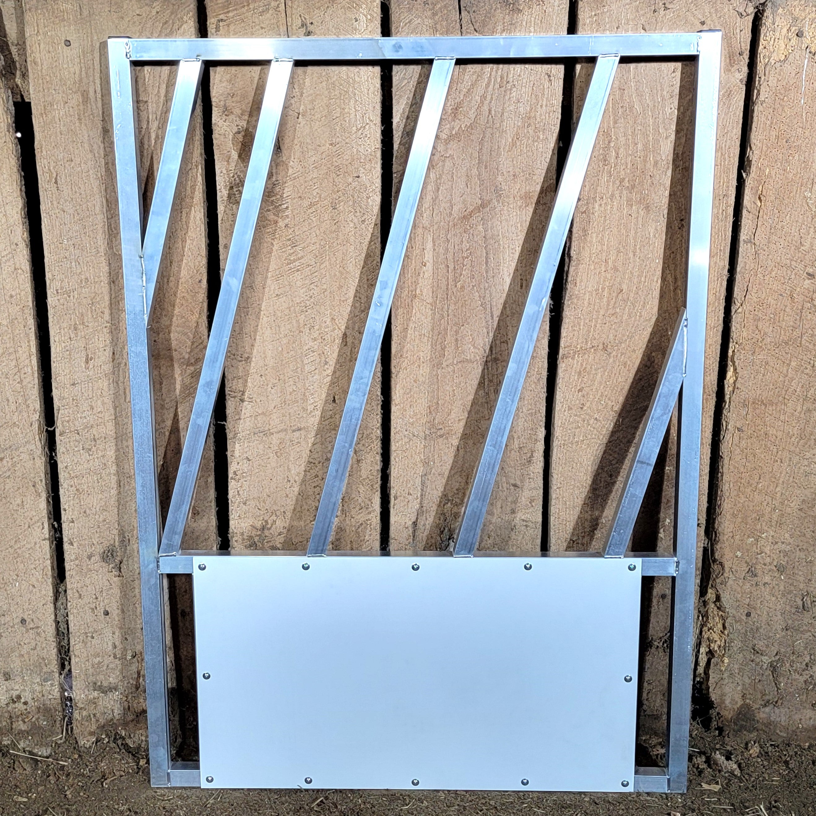 Aluminum 30-Inch-Long by 40-Inch-Tall Sheep & Goat Slant Bar Feeding Panel Hay