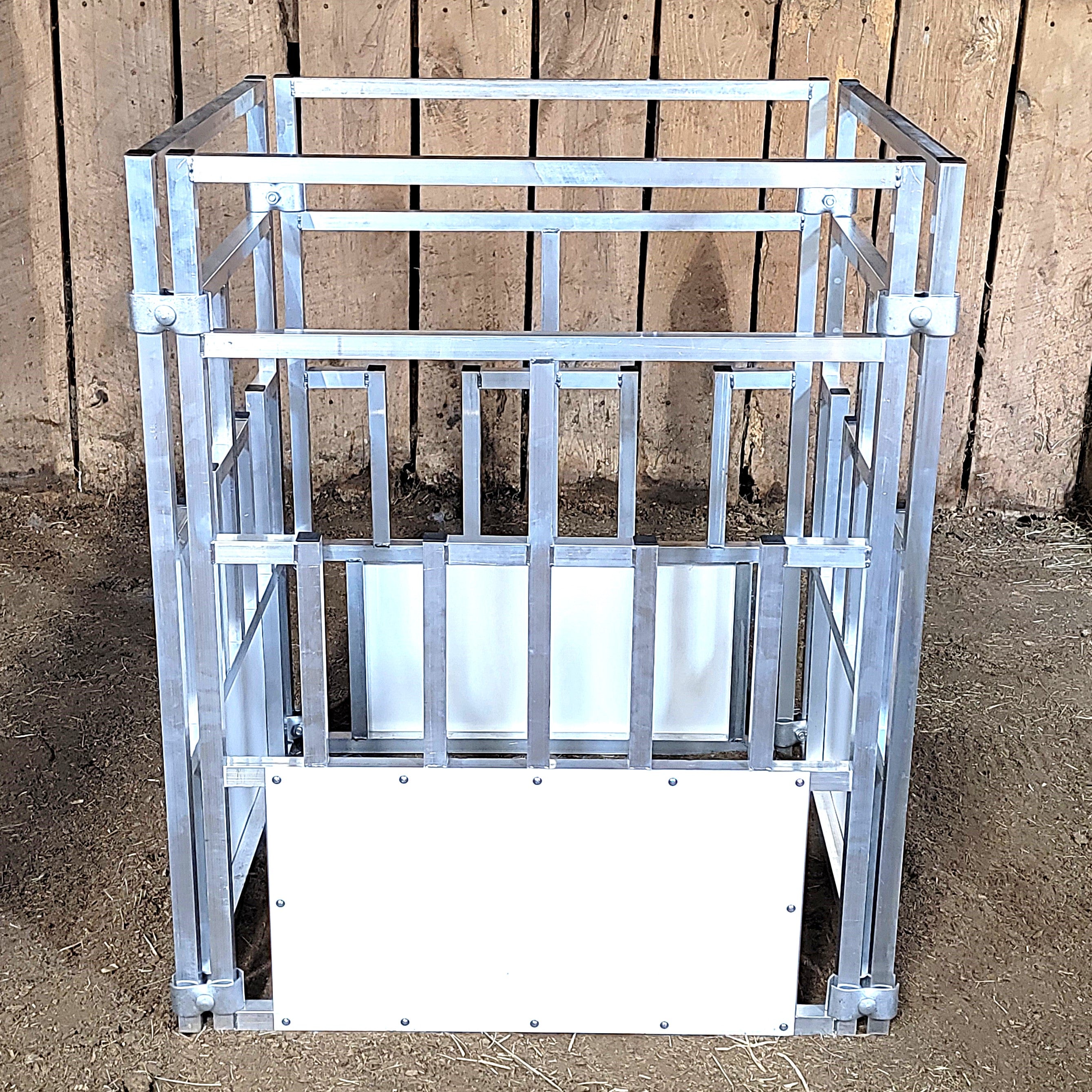 4 Pack of Aluminum 30" Long by 40" Tall Sheep & Goat Tombstone Style Feeding Panels Square Hay Feeder
