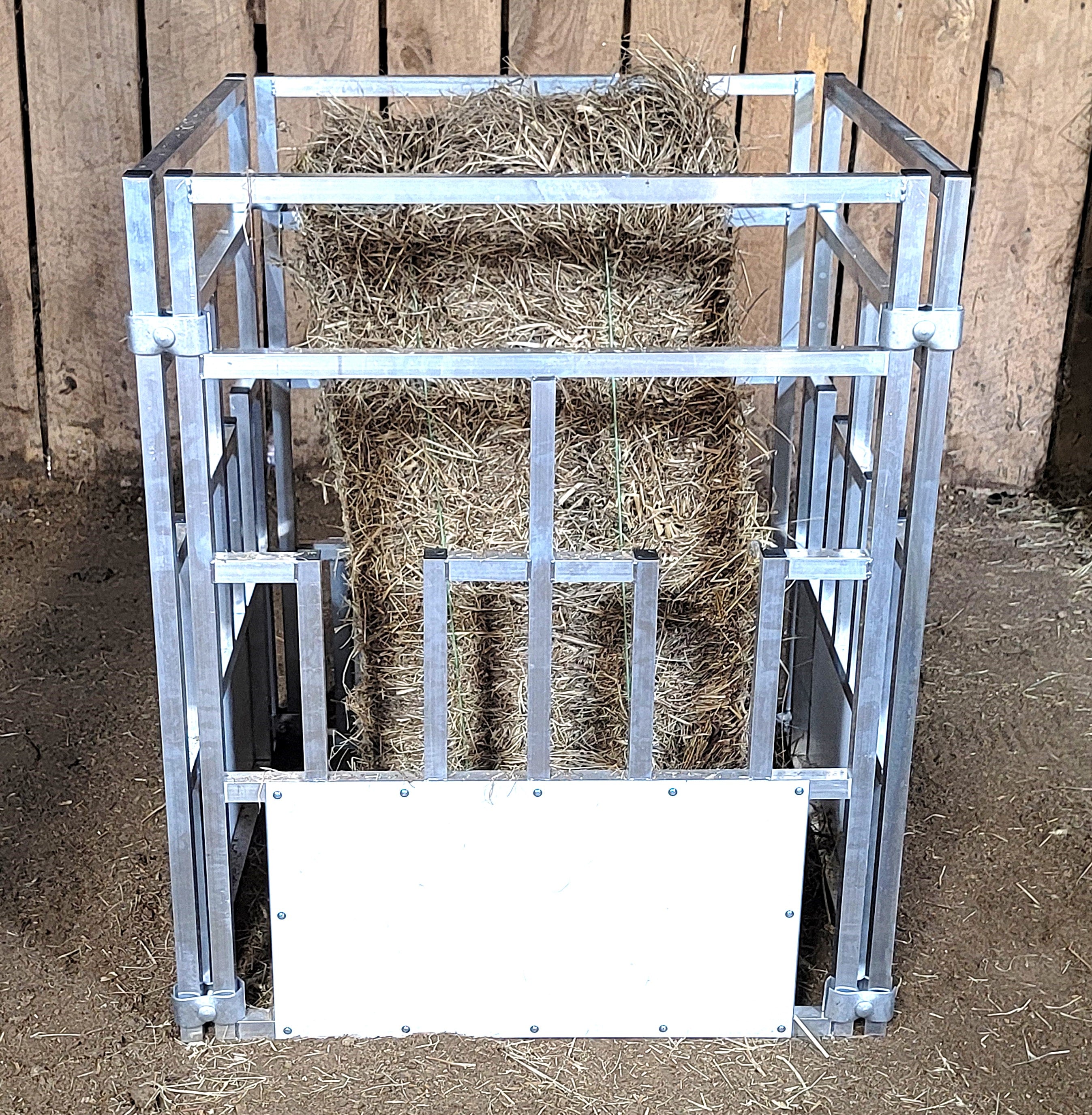 4 Pack of Aluminum 30" Long by 40" Tall Sheep & Goat Tombstone Style Feeding Panels Square Hay Feeder