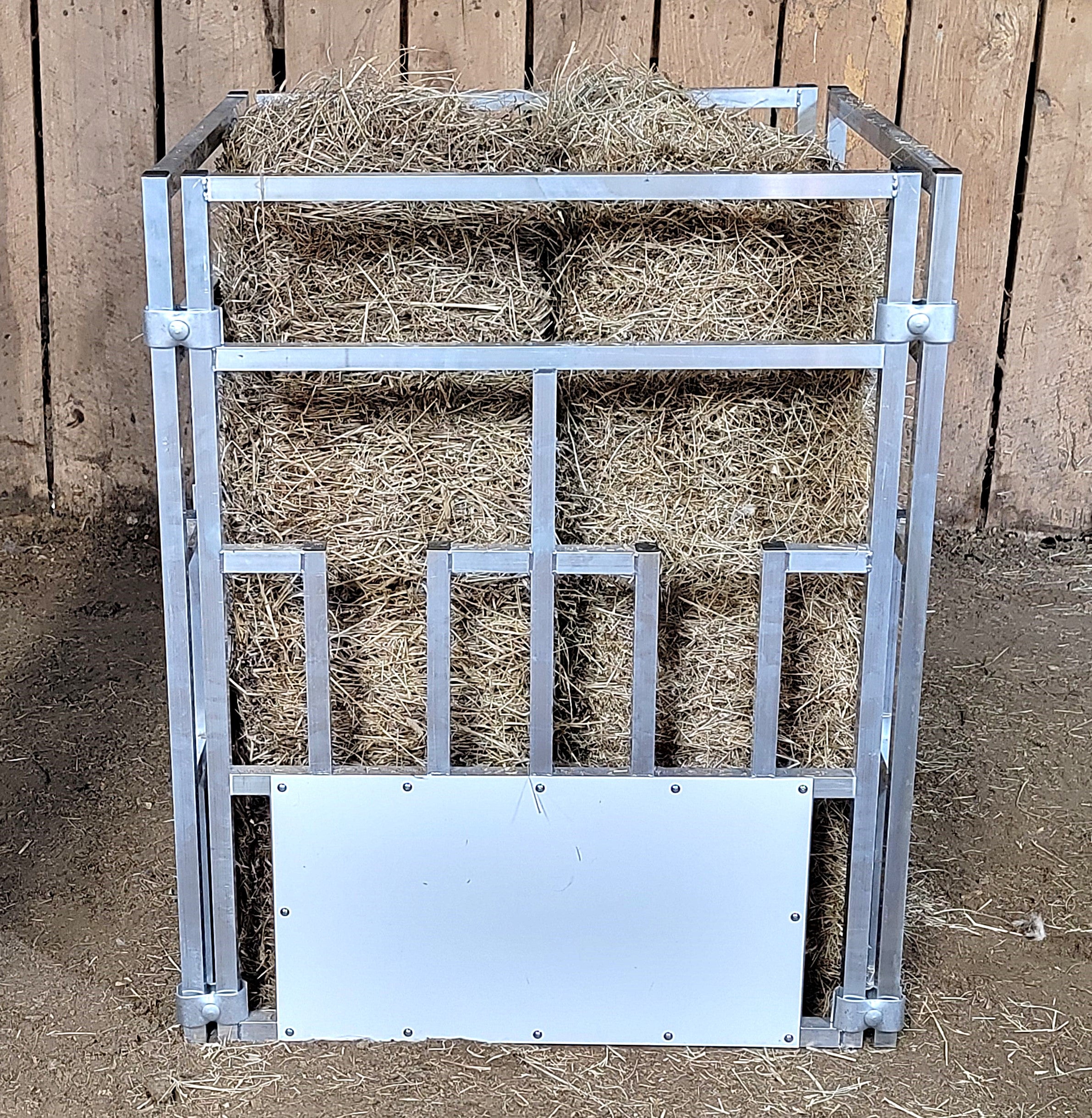 4 Pack of Aluminum 30" Long by 40" Tall Sheep & Goat Tombstone Style Feeding Panels Square Hay Feeder