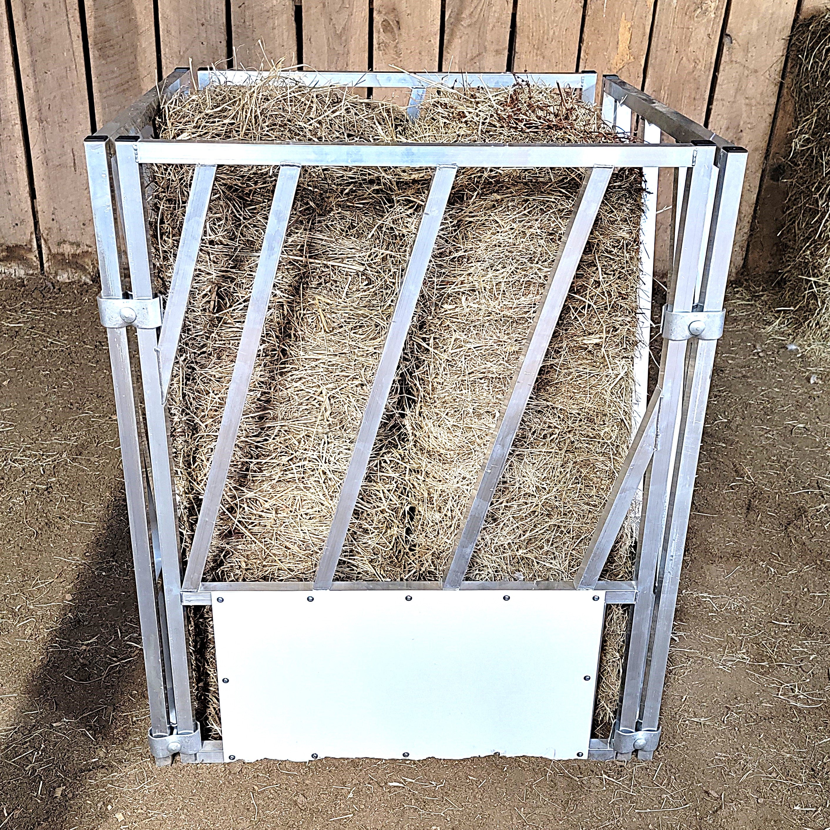 4 Pack of Aluminum 30" Long by 40" Tall Sheep & Goat Slant Bar Feeding Panels Square Hay Feeder