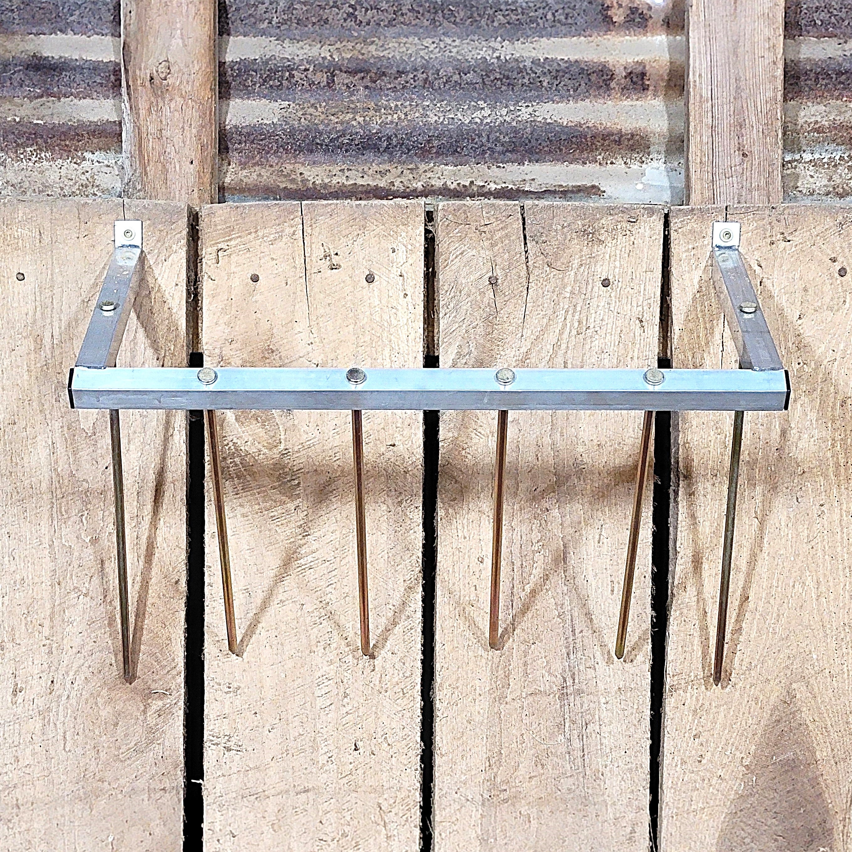 24 Inch Wall Mounted Sheep & Goat Two Flake Hay Feeder USA Made Aluminum