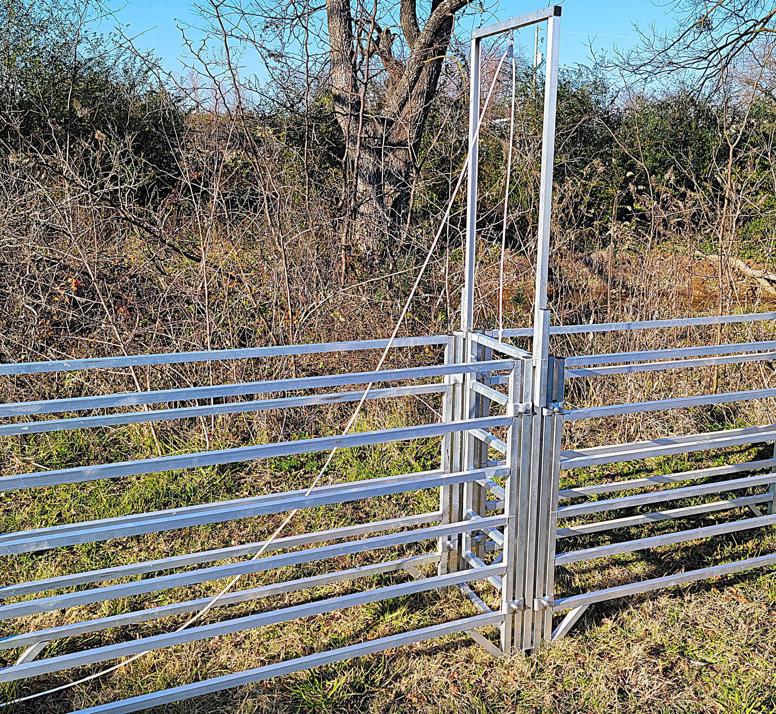 Aluminum 80-Inch-Tall Sheep & Goat Guillotine Stop Gate for Sorting Alley & Pen Systems