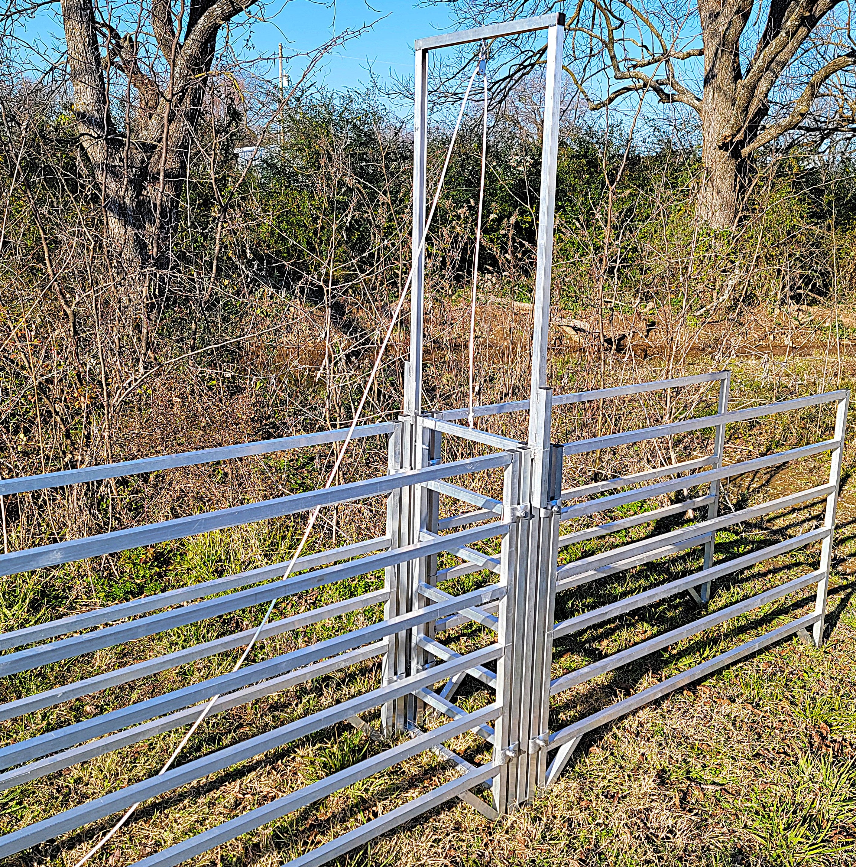 Aluminum 80-Inch-Tall Sheep & Goat Guillotine Stop Gate for Sorting Alley & Pen Systems