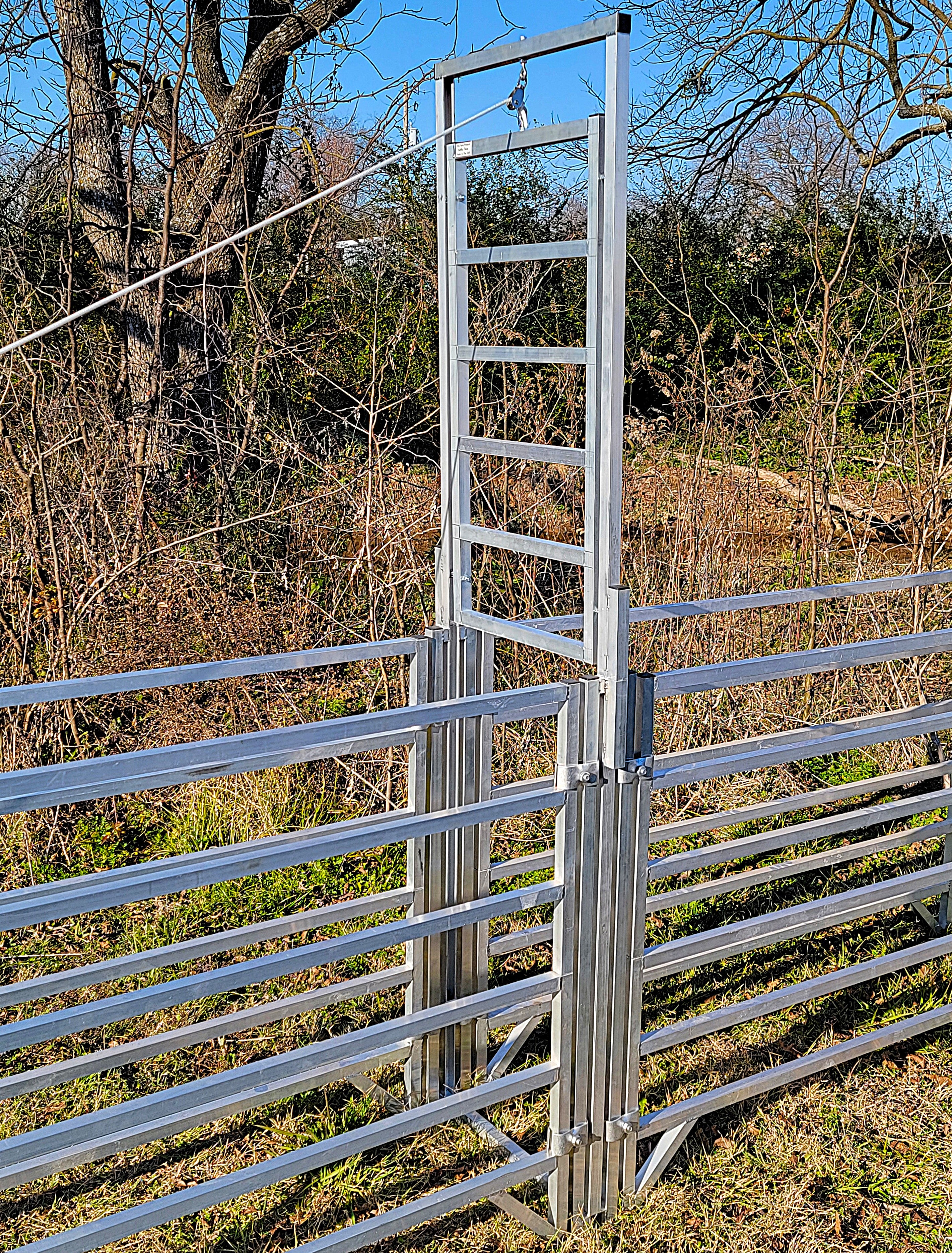 Aluminum 80-Inch-Tall Sheep & Goat Guillotine Stop Gate for Sorting Alley & Pen Systems