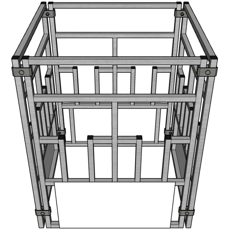 4 Pack of Aluminum 30" Long by 40" Tall Sheep & Goat Tombstone Style Feeding Panels Square Hay Feeder