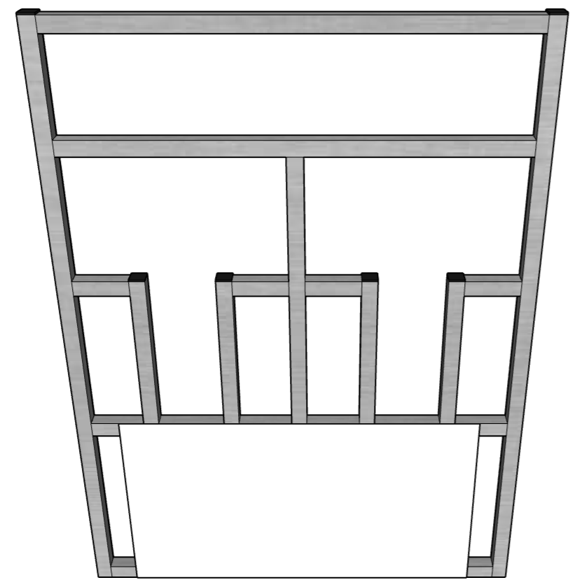 4 Pack of Aluminum 30" Long by 40" Tall Sheep & Goat Tombstone Style Feeding Panels Square Hay Feeder