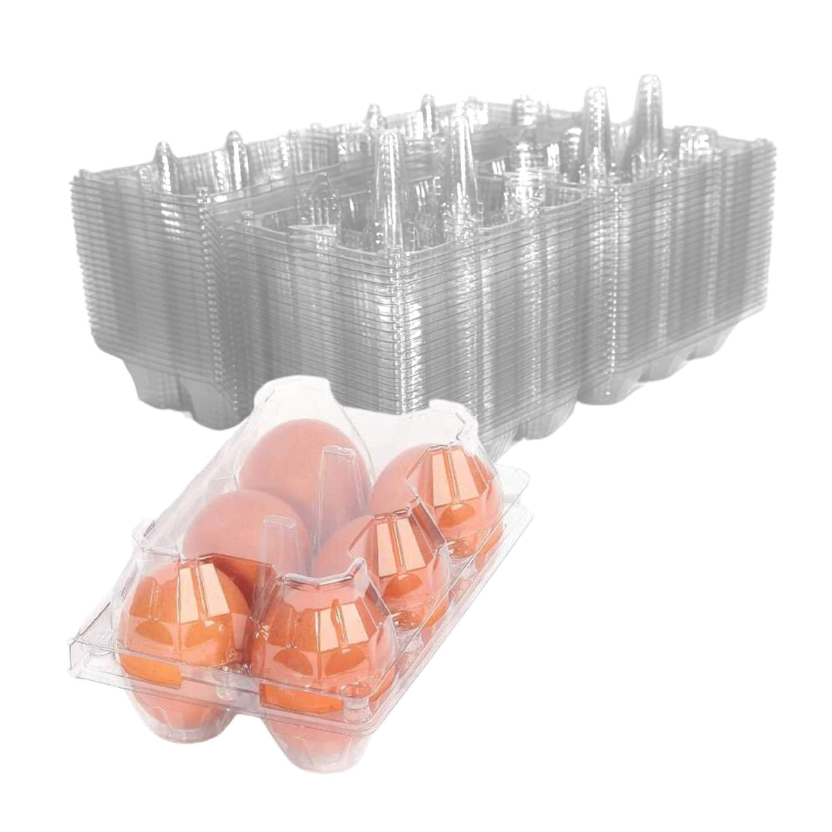 6-Egg Carton - Clear Plastic