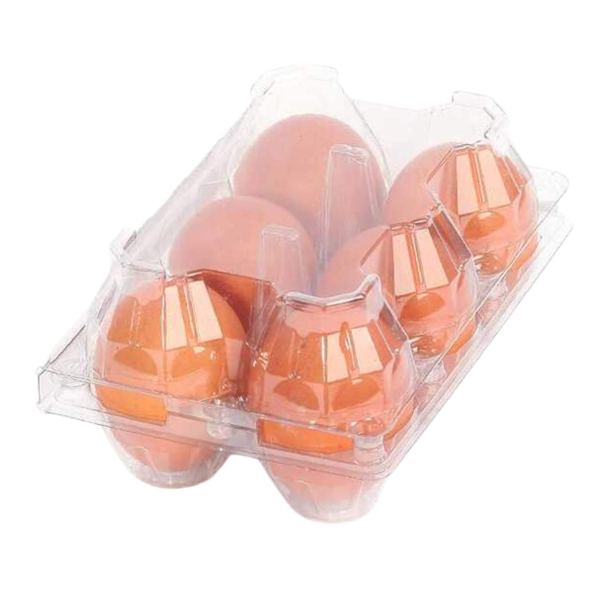 6-Egg Carton - Clear Plastic