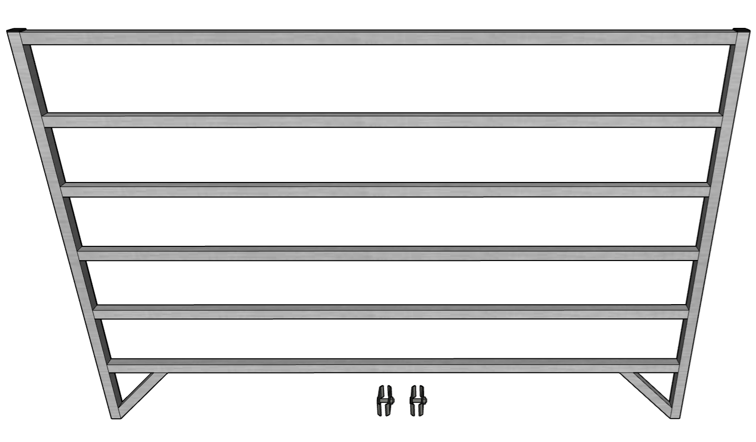 Aluminum 5 Ft Long 6 Rail 40" Tall Sheep & Goat Panel