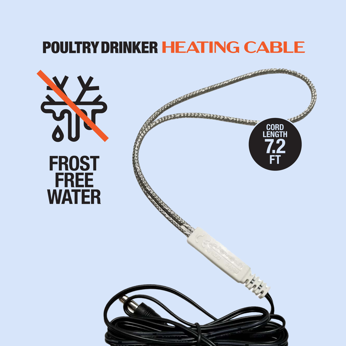 16" Poultry Drinker Heater Cable - 12W