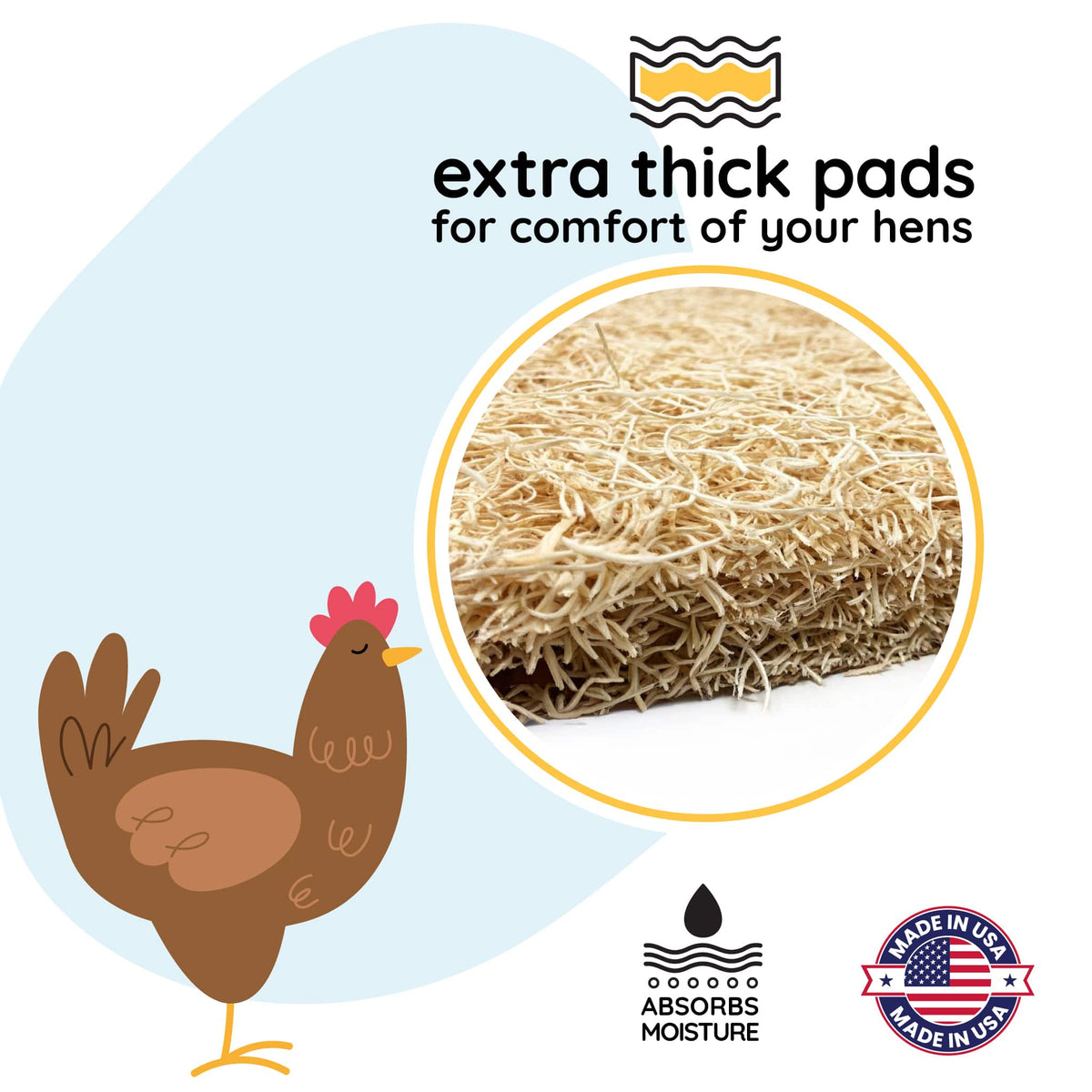 Premium Nesting Pads for Poultry