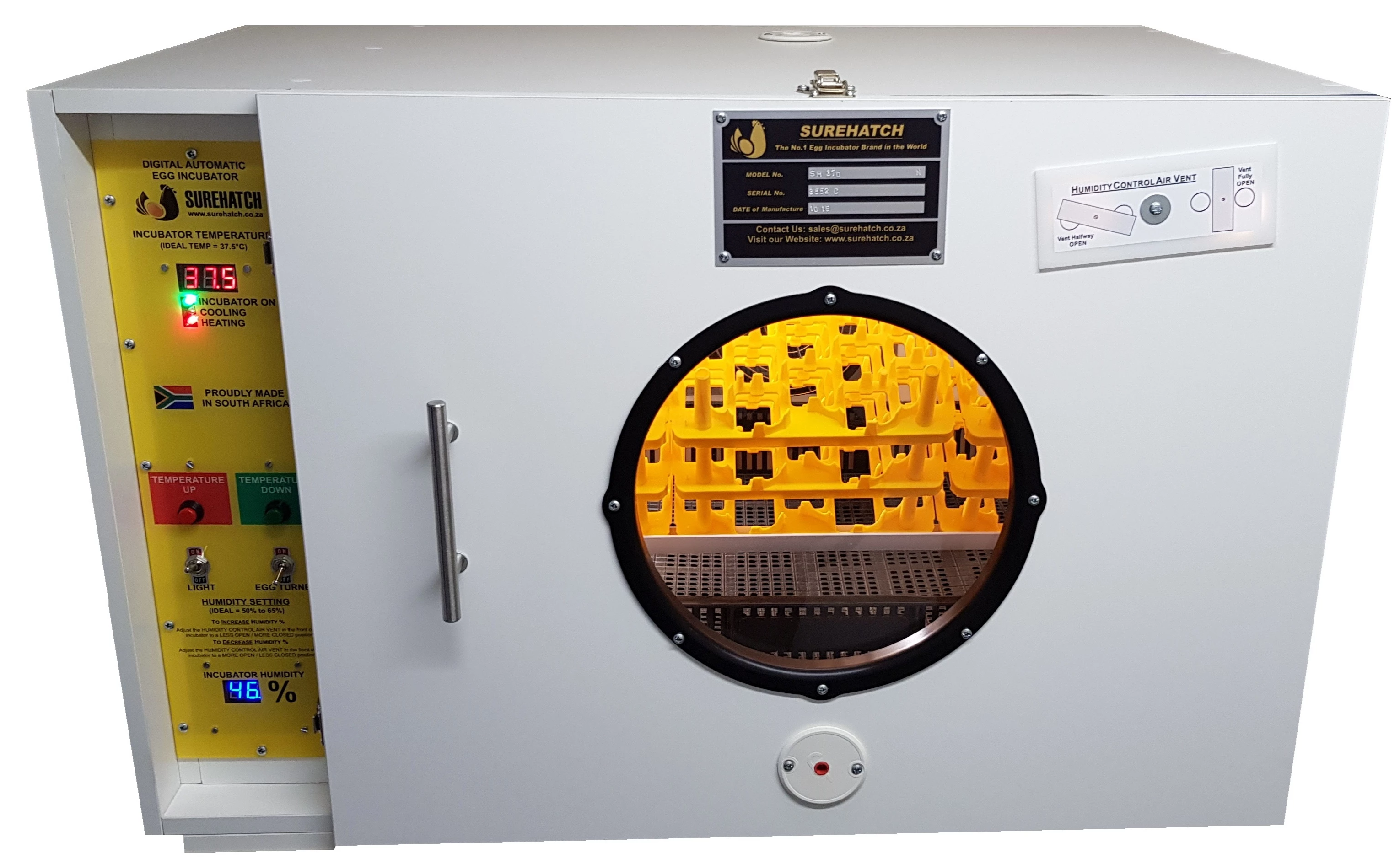 370 Egg Homesteader Incubator - Surehatch Auto Digital Egg Incubator