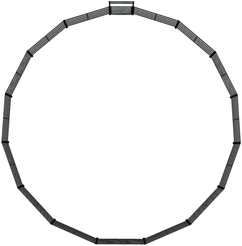 Galvanized 50 Foot 5-Rail Round Pen