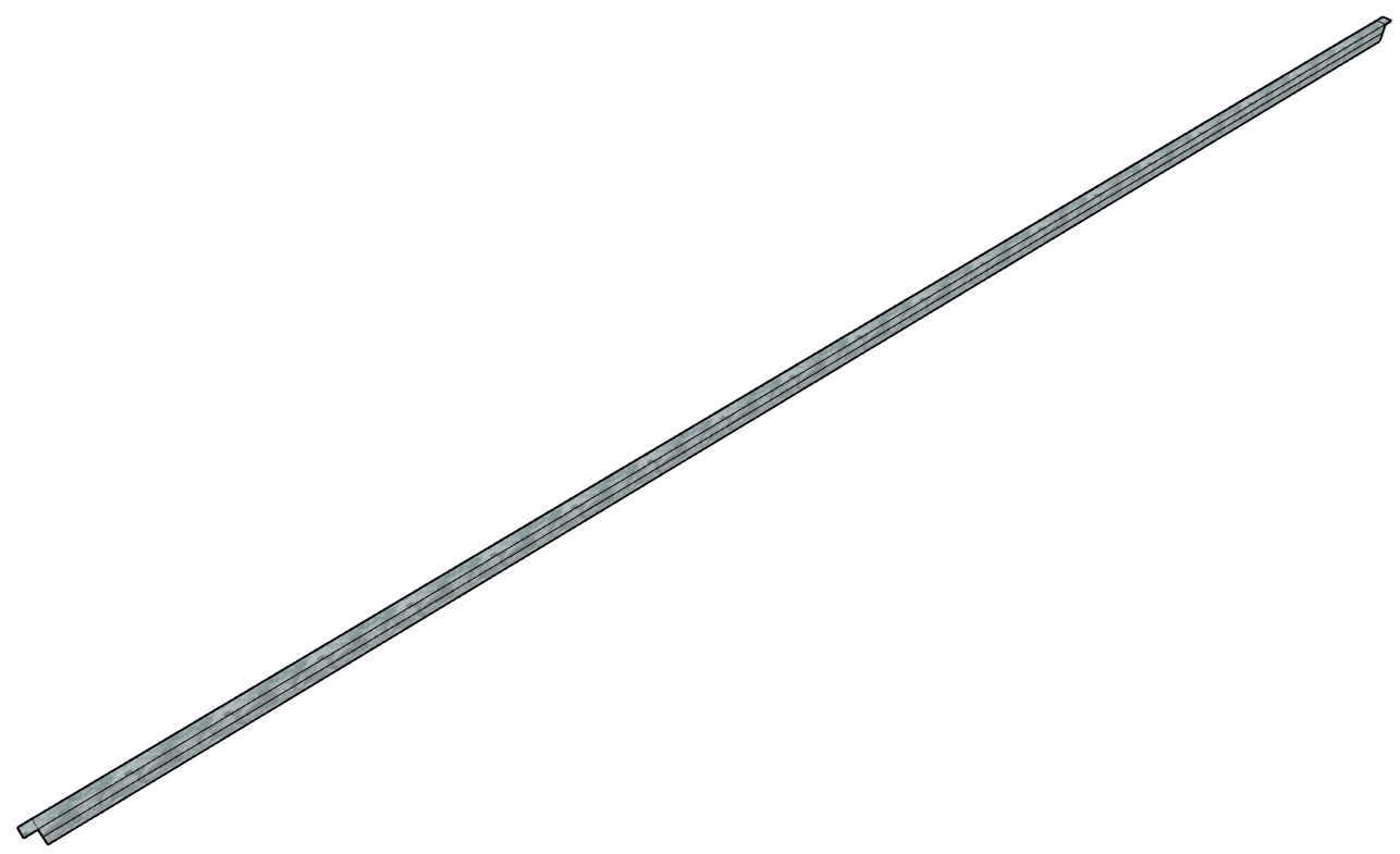 Galvanized 20-Foot-Long Roof Truss Purlin for Livestock Stall Panel Systems