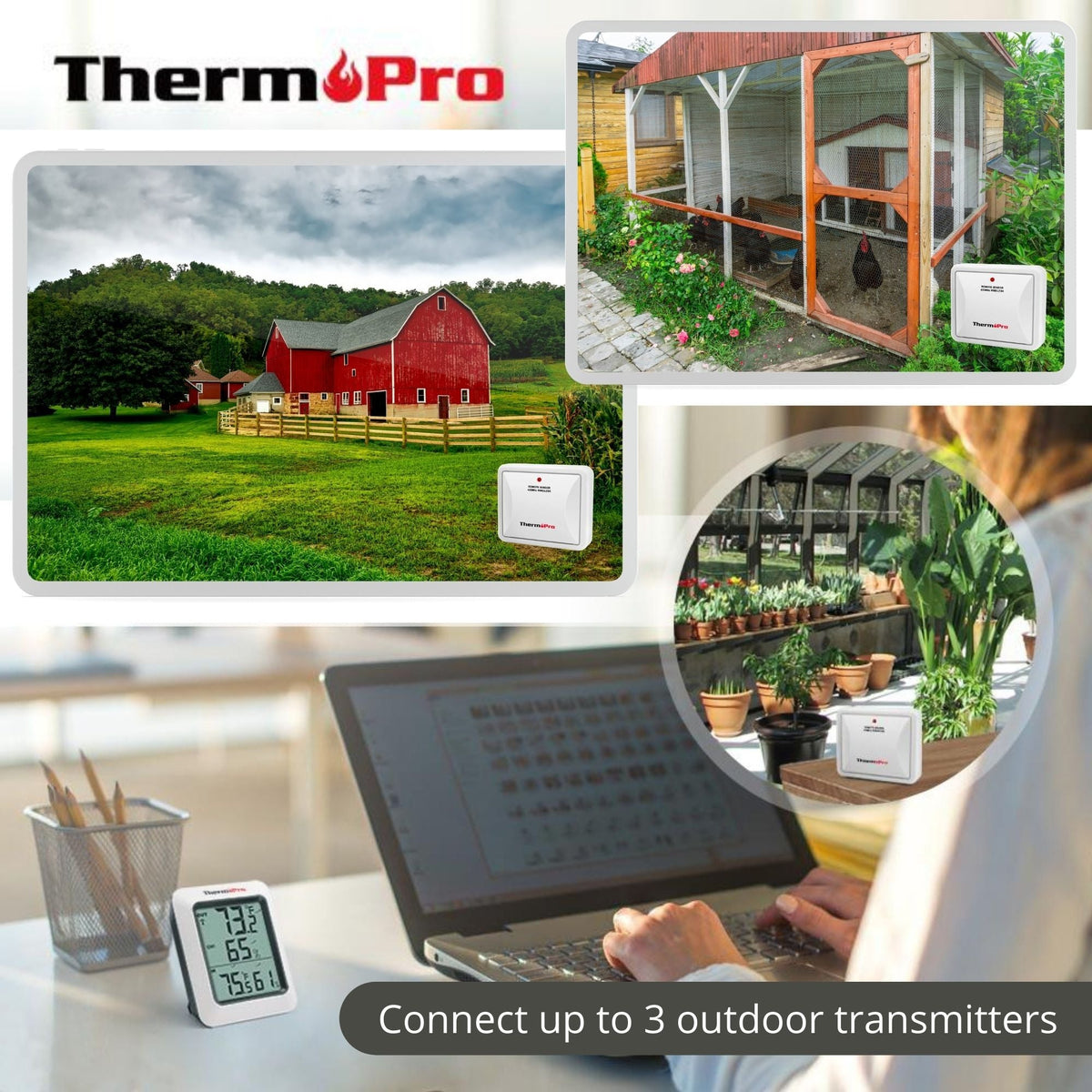 ThermoPro TP60 Digital Indoor Outdoor Thermometer / Hygrometer
