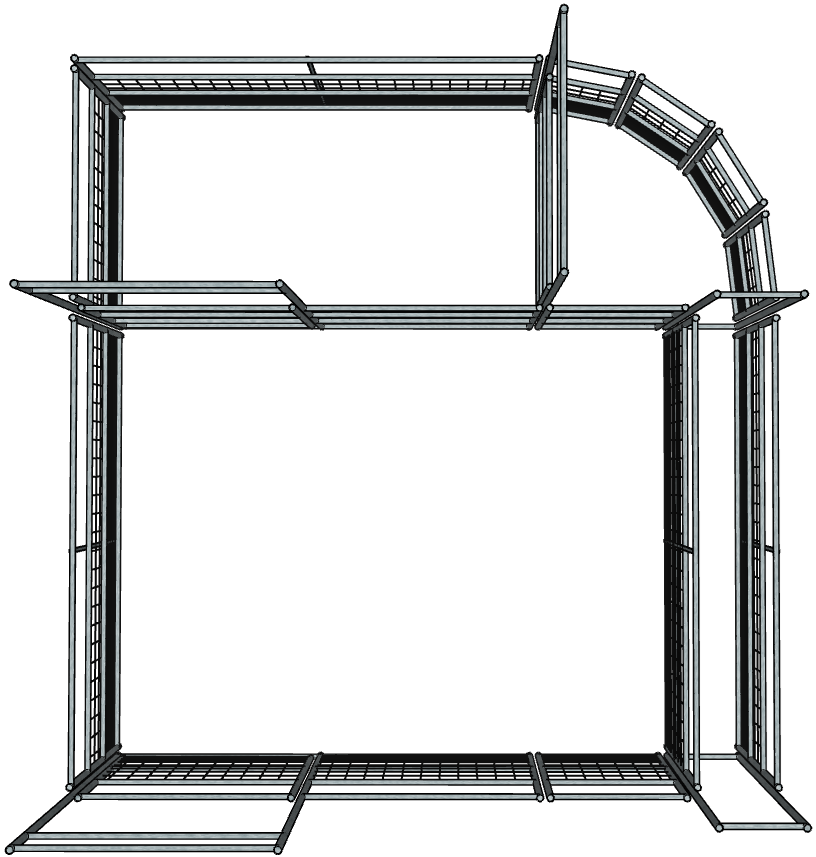 Galvanized 12-16 Head Goat/Sheep Working System 4-Rail with Mesh