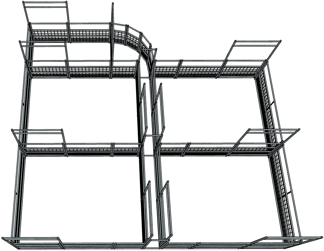 Galvanized 32-60 Head Goat/Sheep Working System 4-Rail with Mesh