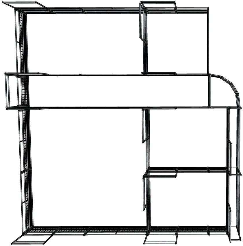Galvanized 60-100 Head Goat/Sheep Working System 4-Rail with Mesh