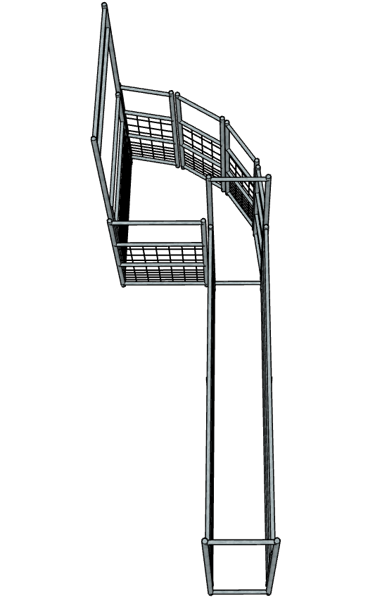 Galvanized Basic Goat/Sheep Working System 4-Rail with Mesh