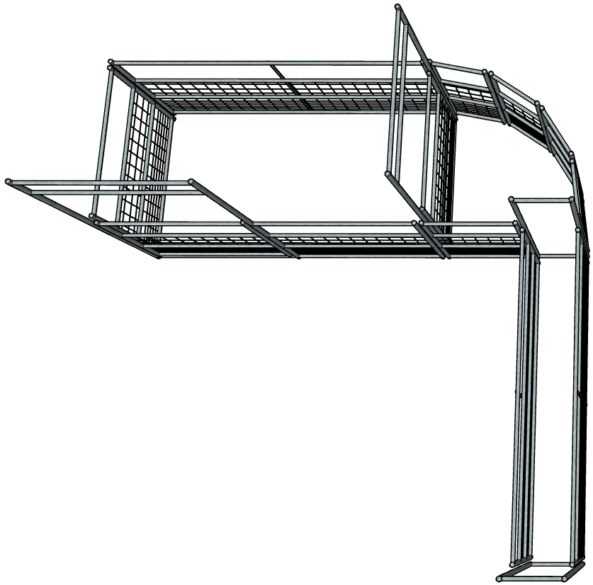 Galvanized Standard Goat/Sheep Working System 4-Rail with Mesh