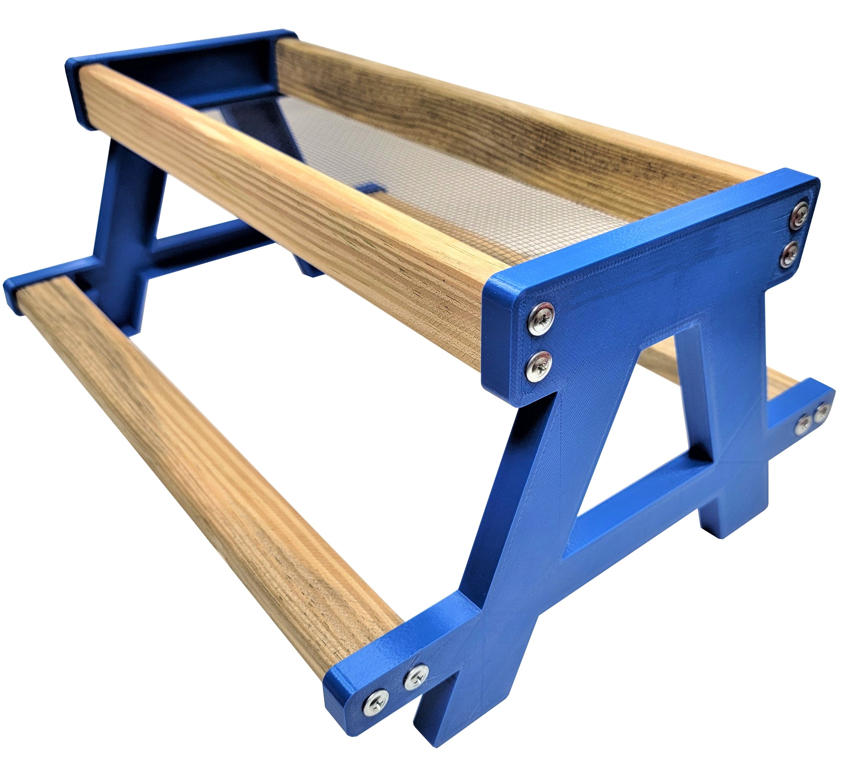 16 Inch Long Blue Chicken Picnic Table Chicknic Treat Feeder Bench