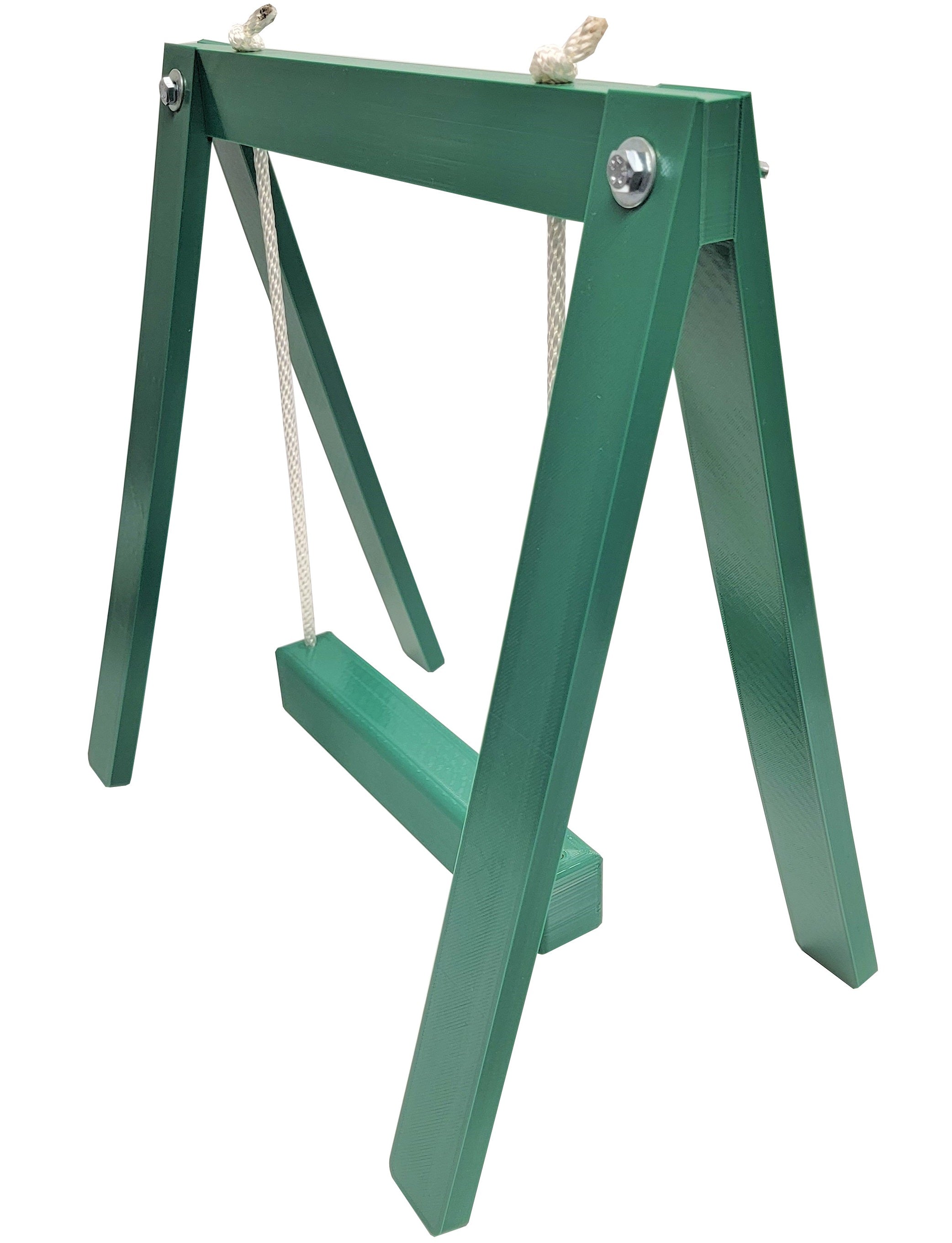 15 Inch Tall Green Chicken Swing Set Poultry Perch