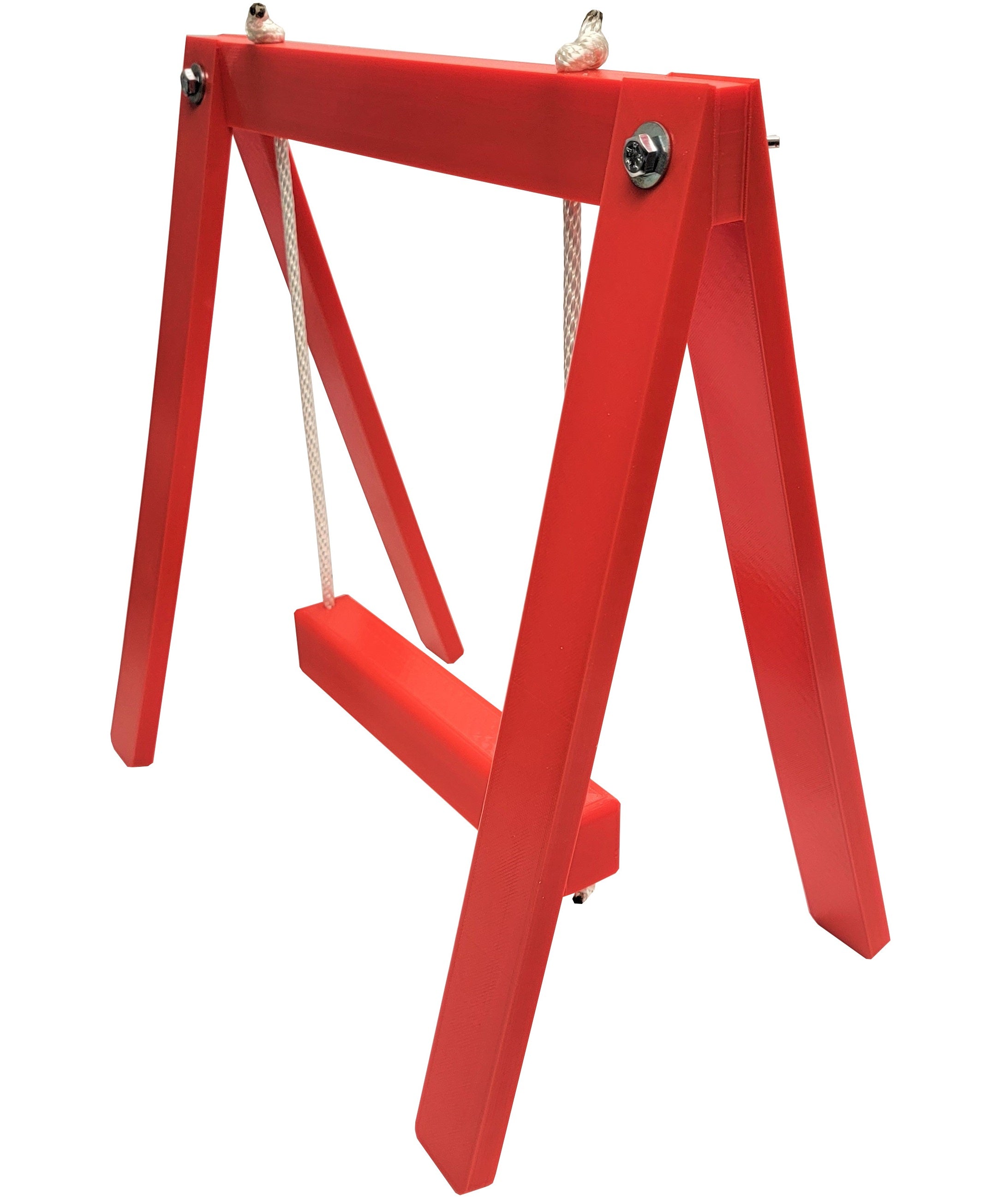 15 Inch Tall Red Chicken Swing Set Poultry Perch