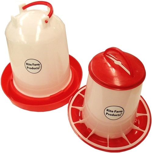 COMBO Medium Rite Farm Products Feeder & Waterer