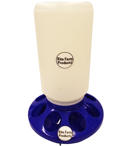 Rite Farm Products Blue Chick Feeder & Quart Jar