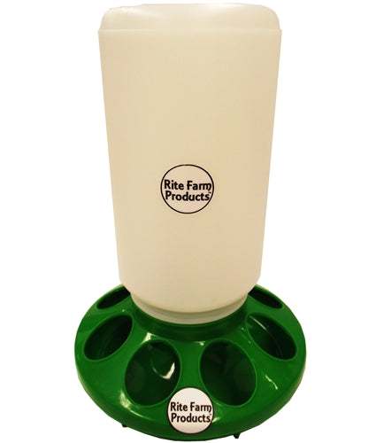 Rite Farm Products Green Chick Feeder & Quart Jar