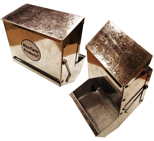 Galvanized rabbit outlet feeder