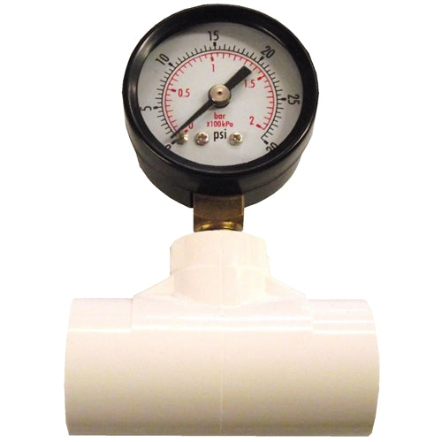 Pressure Gauge PSI & Tee For Poultry Rabbit Water Systems