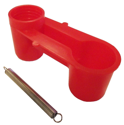 1 Red Soda Pop Water Bottle Bird Drinker Cup & Spring