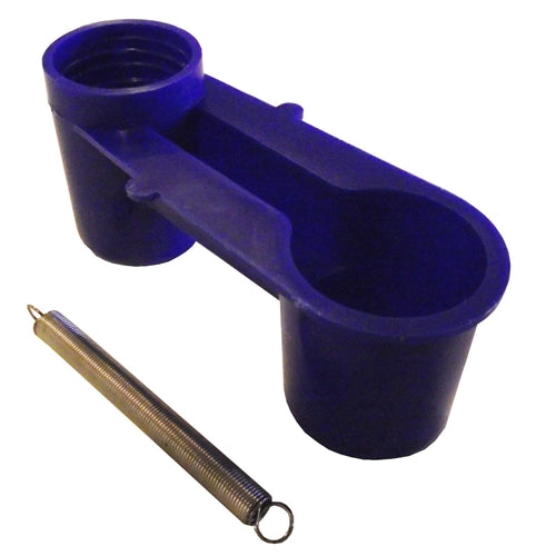 4 Pack of Blue Soda Pop Water Bottle Bird Drinker Cup & Spring