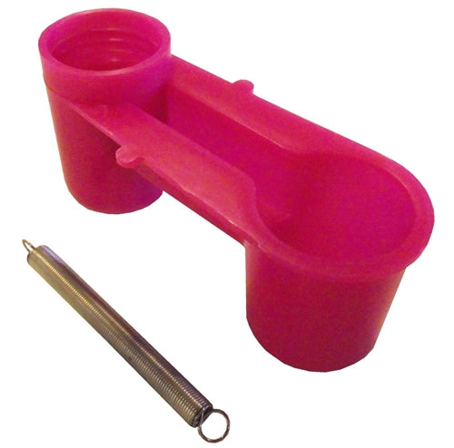 12 Pack of Pink Soda Pop Water Bottle Bird Drinker Cup & Spring